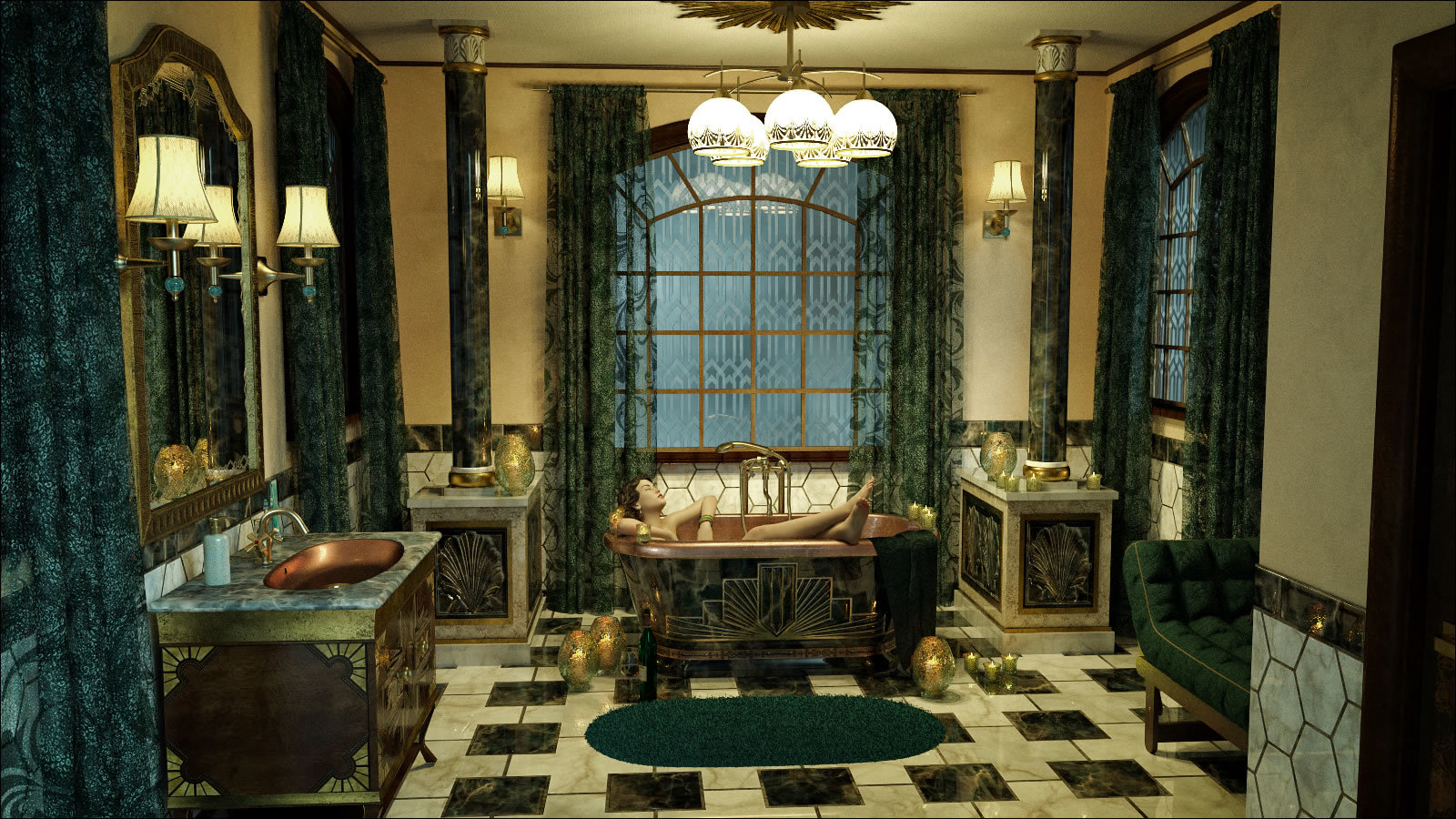 The Art Deco Bath by N/A