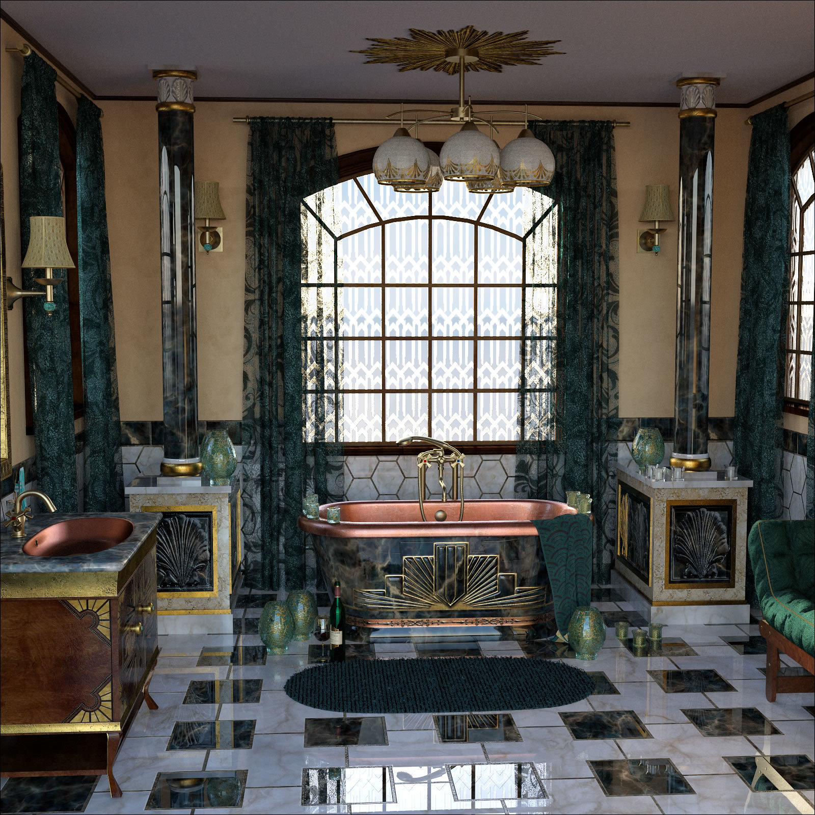 The Art Deco Bath by N/A