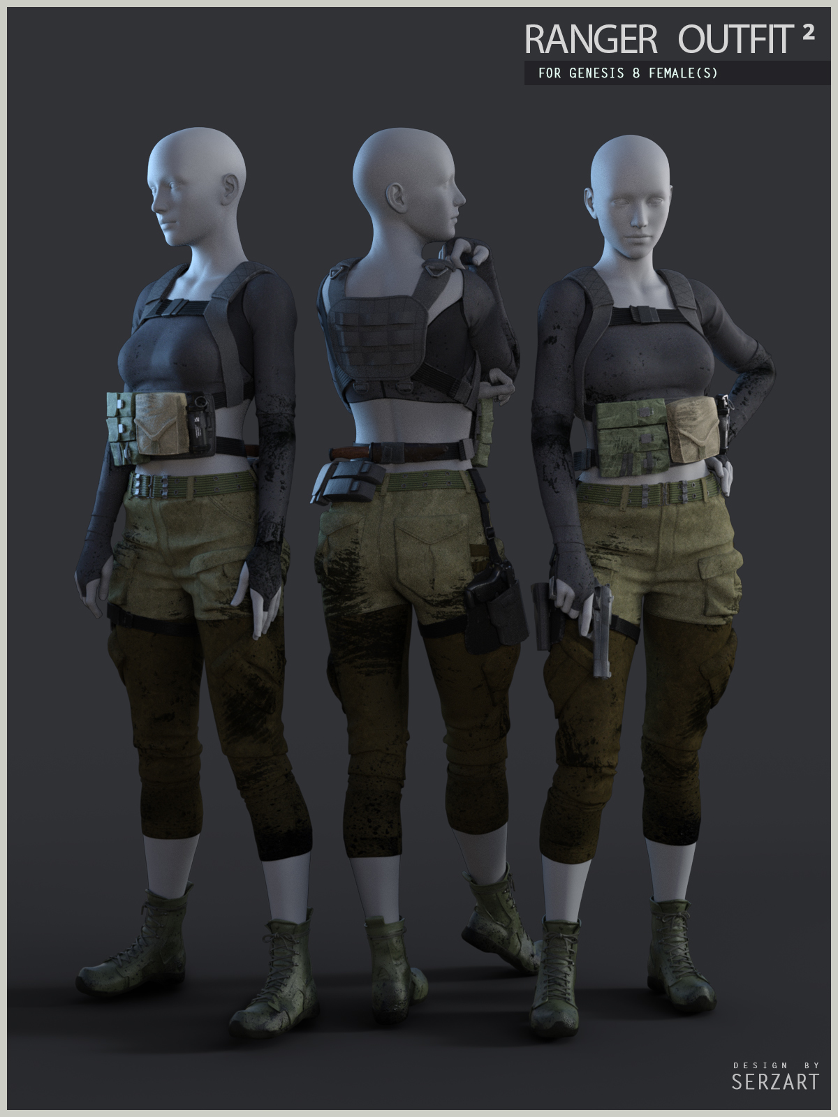 Ranger Outfit 2 for Genesis 8 Female by N/A