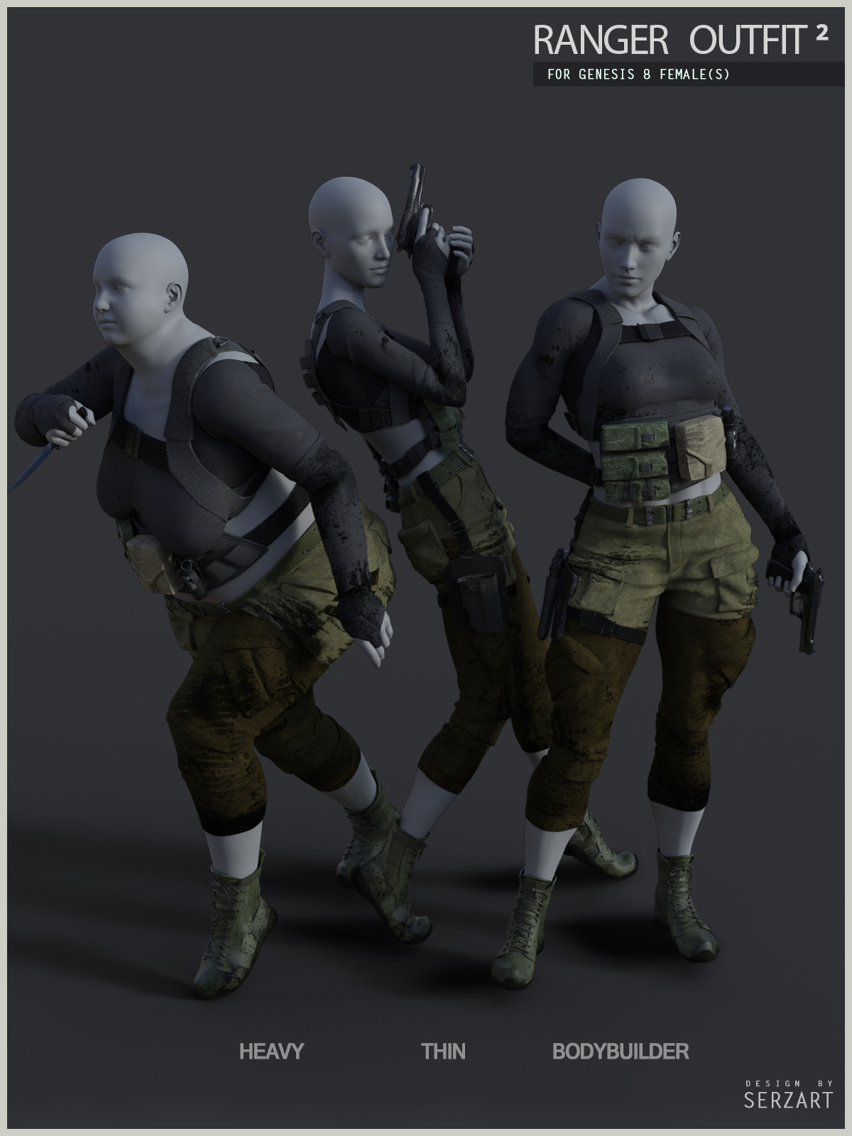 Ranger Outfit 2 for Genesis 8 Female by N/A