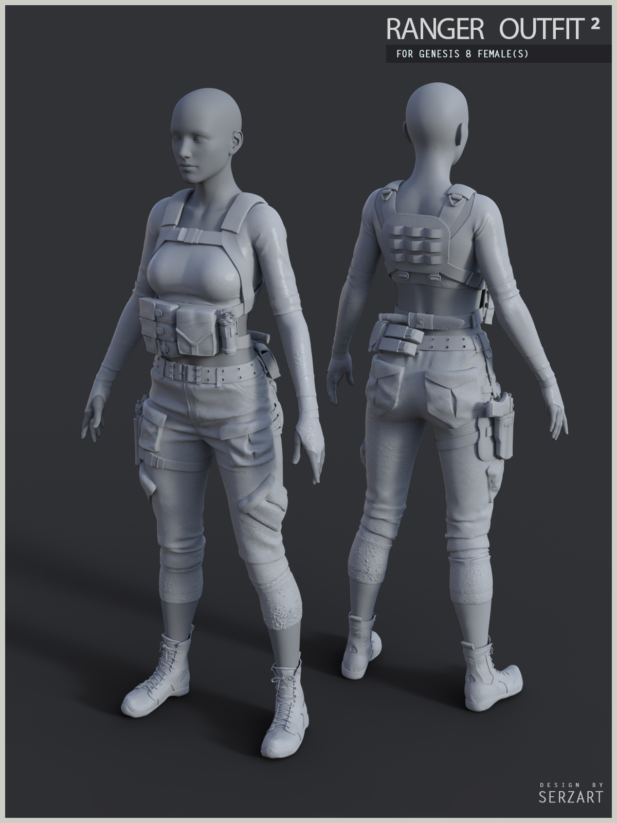 Ranger Outfit 2 for Genesis 8 Female by N/A