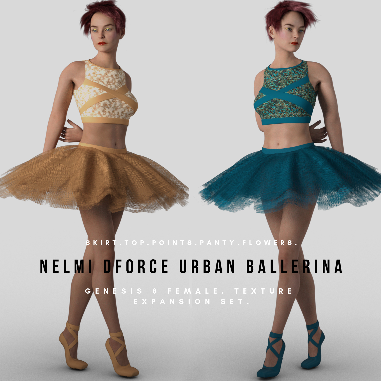 NELMI-dForce Urban Ballerina Textures for Genesis 8 Female(s) by N/A