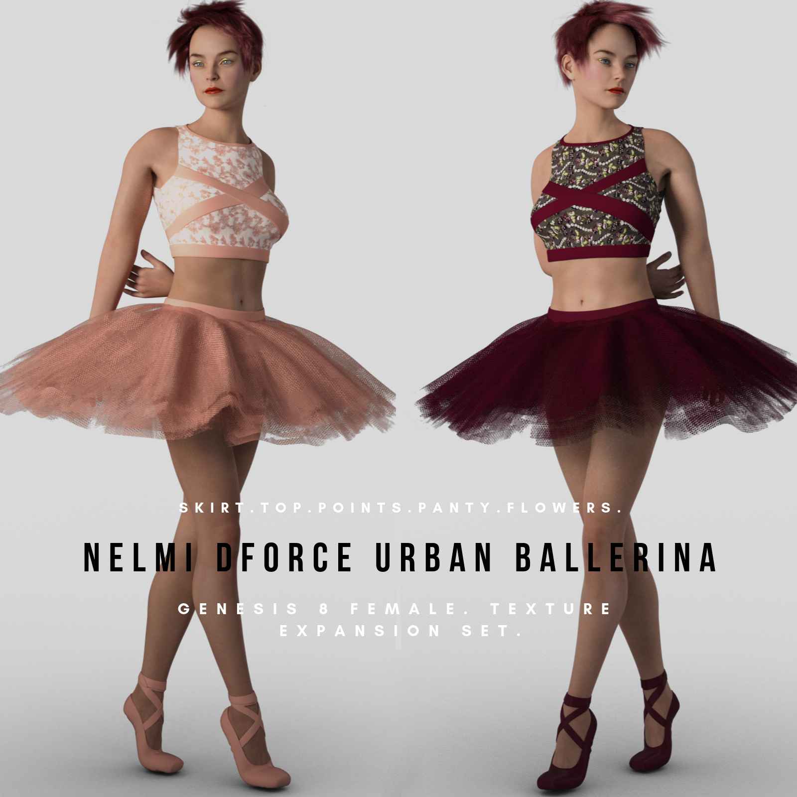 NELMI-dForce Urban Ballerina Textures for Genesis 8 Female(s) by N/A
