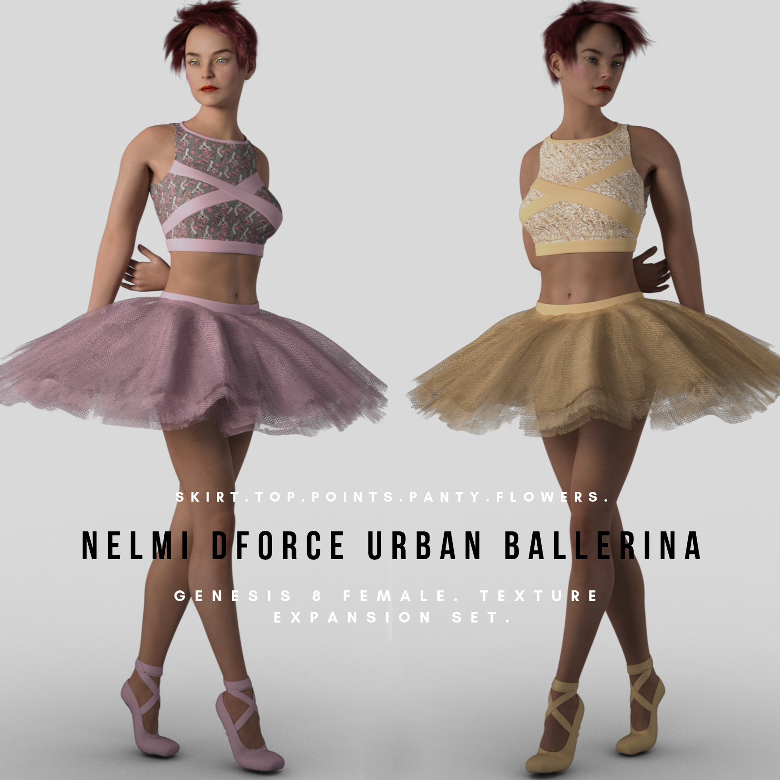 NELMI-dForce Urban Ballerina Textures for Genesis 8 Female(s) by N/A