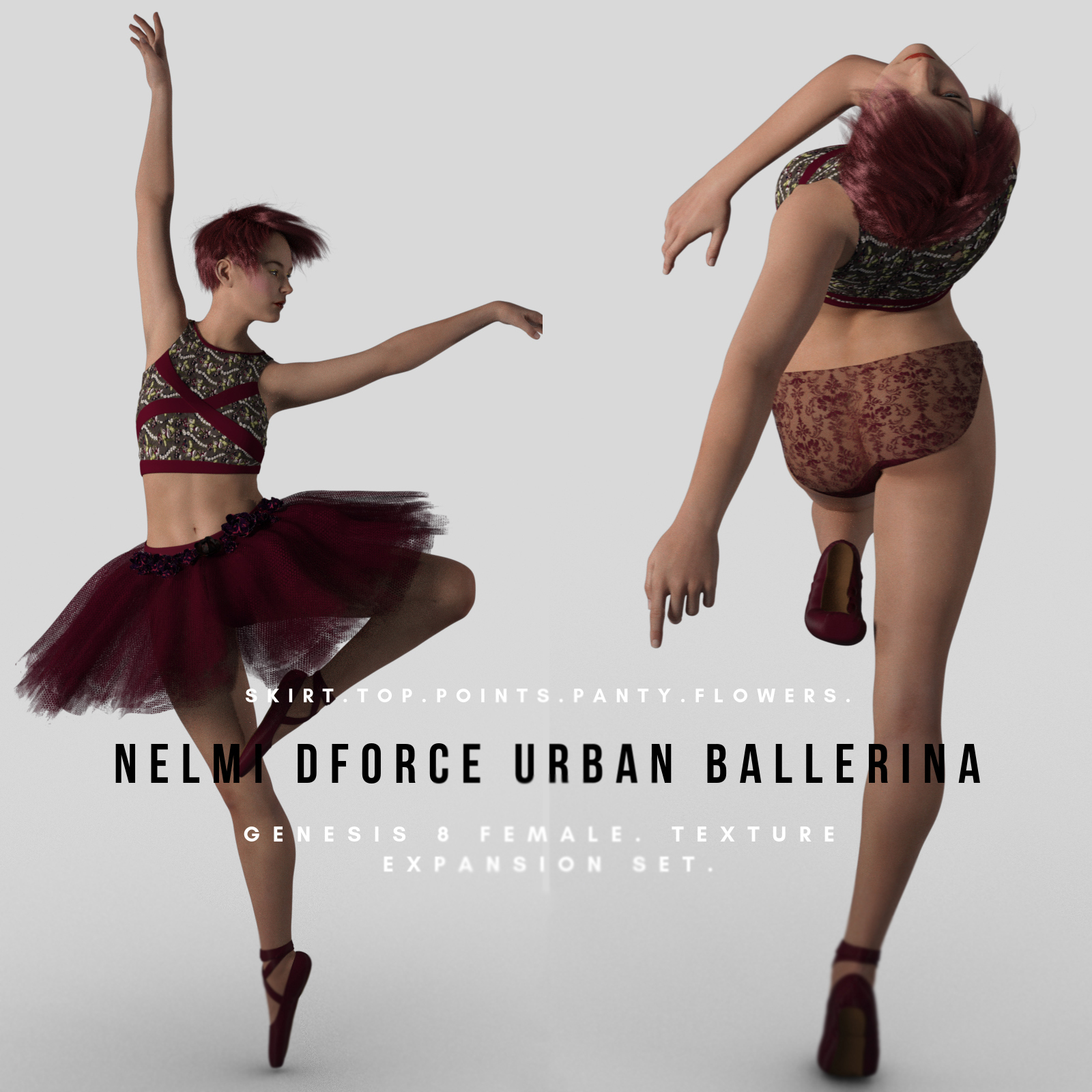 NELMI-dForce Urban Ballerina Textures for Genesis 8 Female(s) by N/A