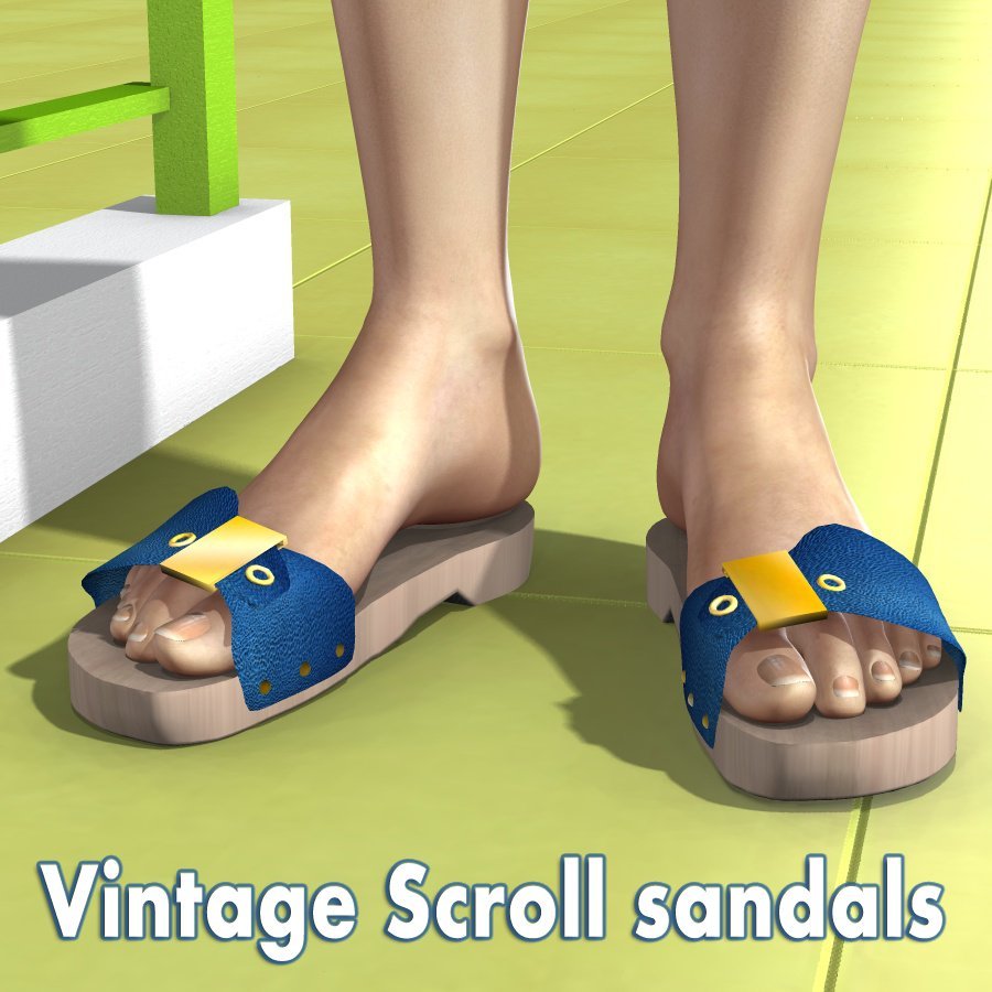 Vintage Scroll Sandals by N/A