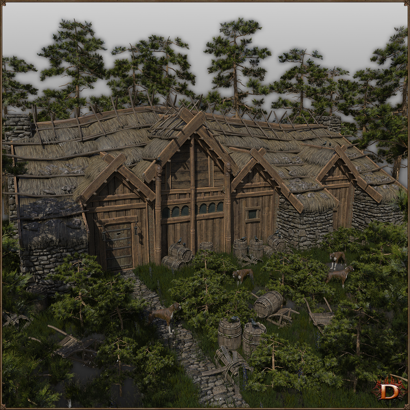 Medieval Small Village Manor by N/A