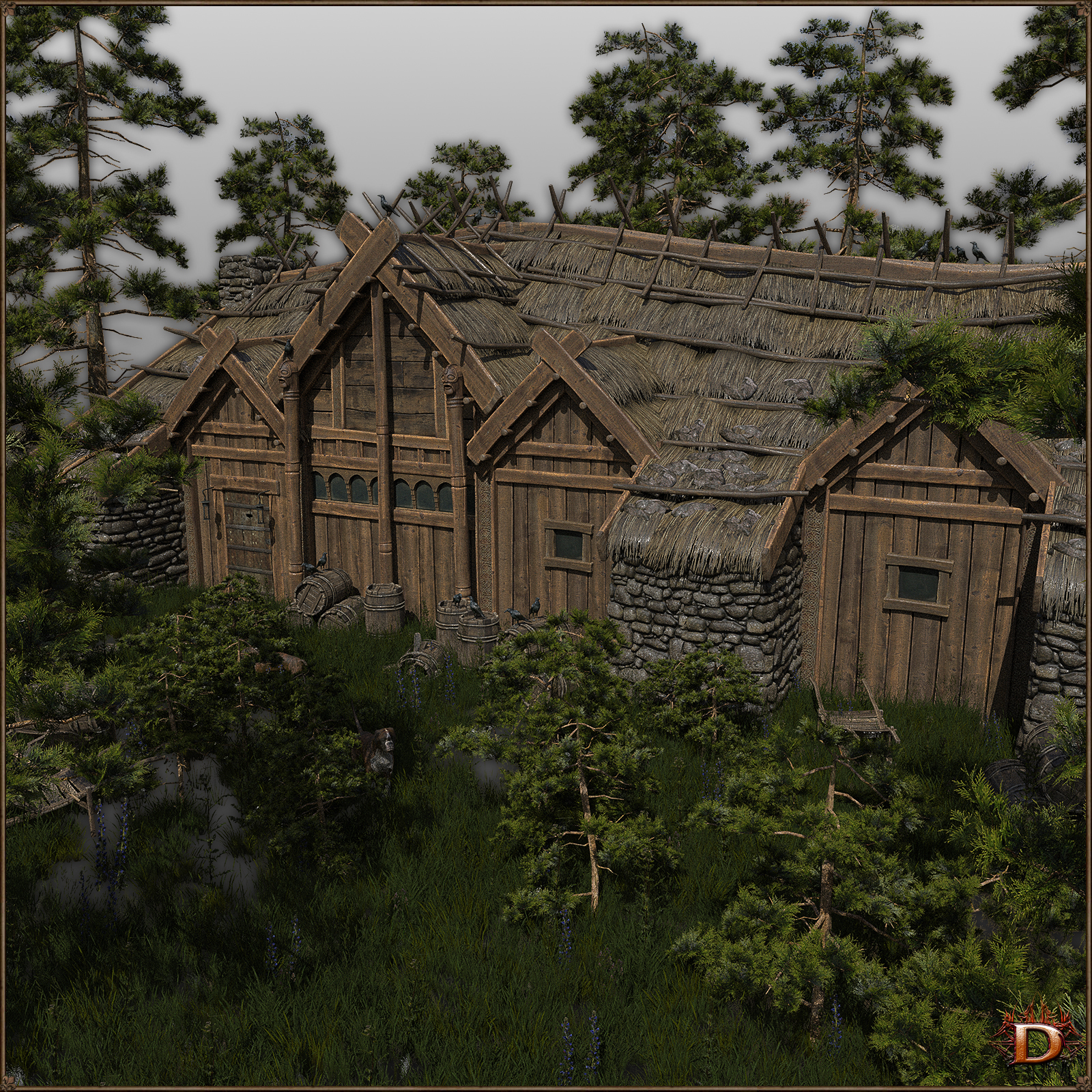 Medieval Small Village Manor by N/A