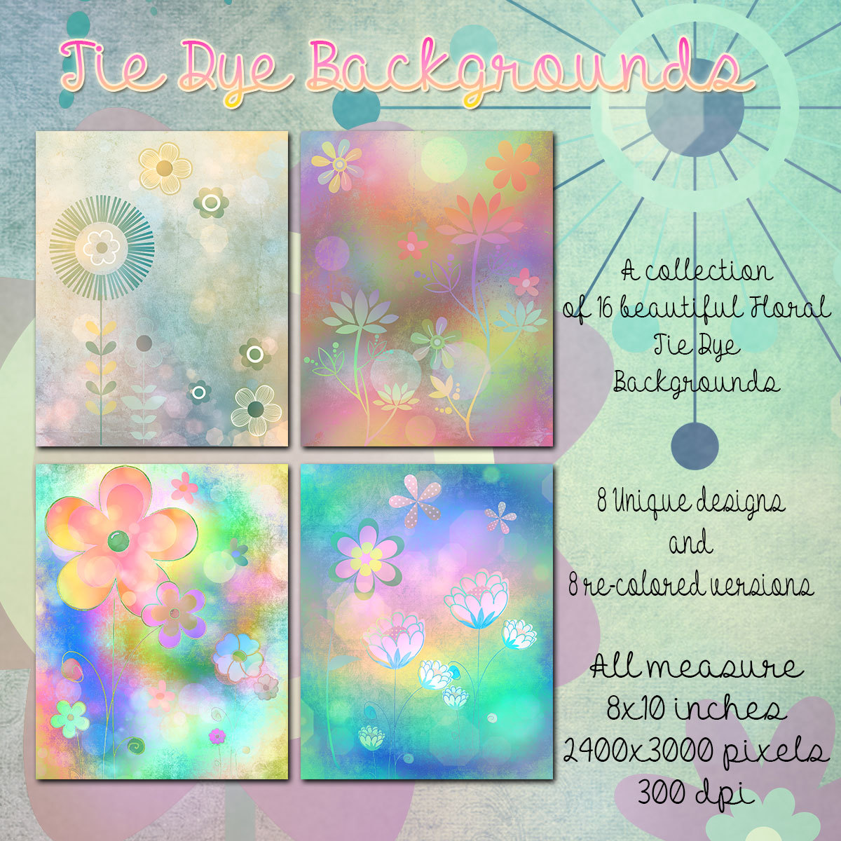 Tie-Dye Backgrounds by N/A