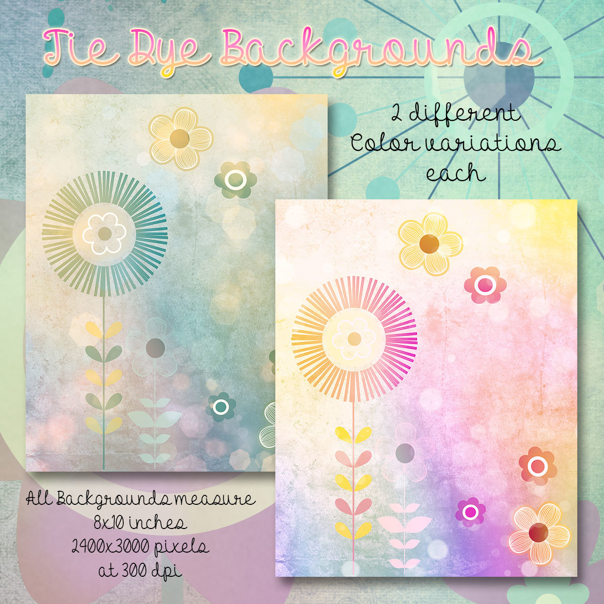 Tie-Dye Backgrounds by N/A