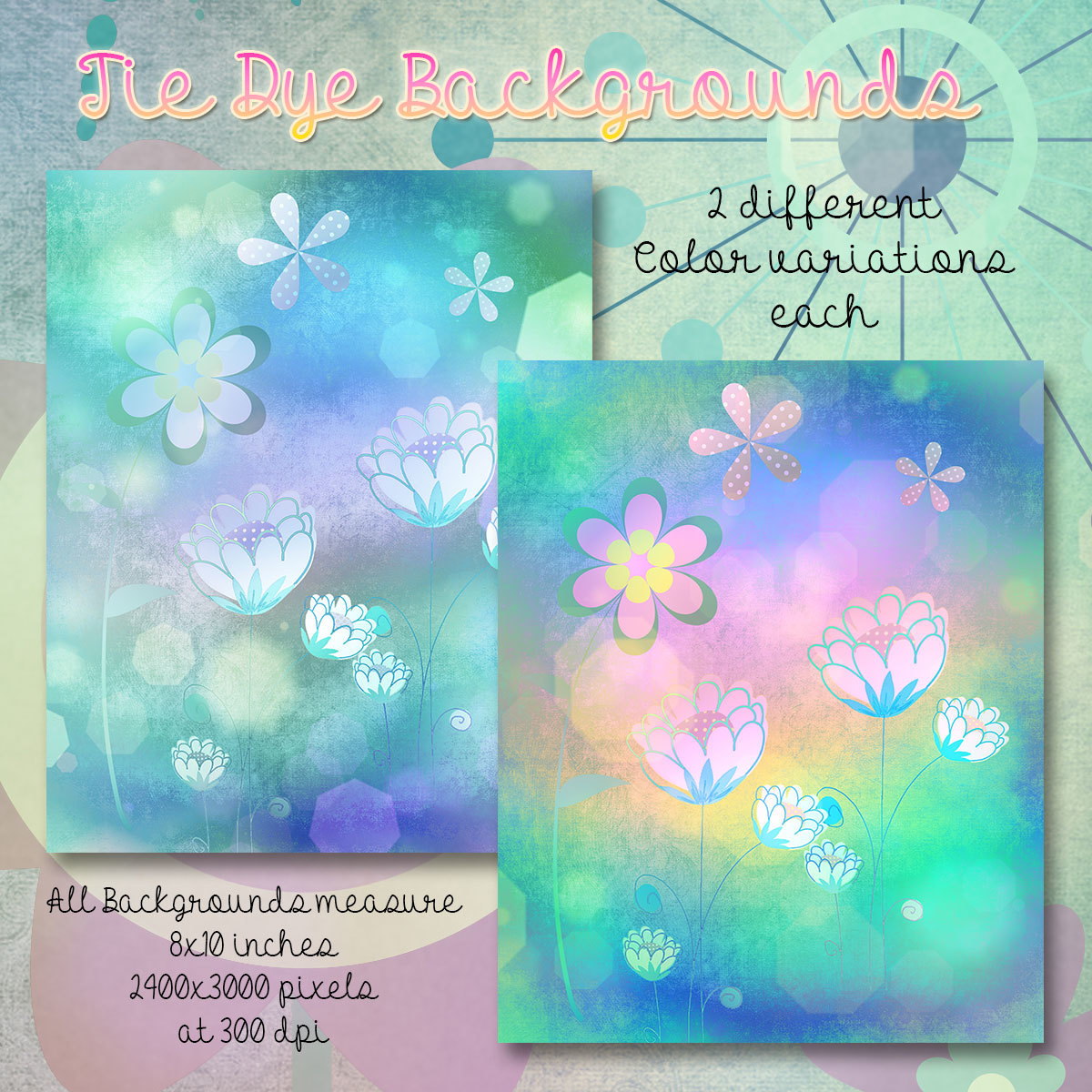 Tie-Dye Backgrounds by N/A