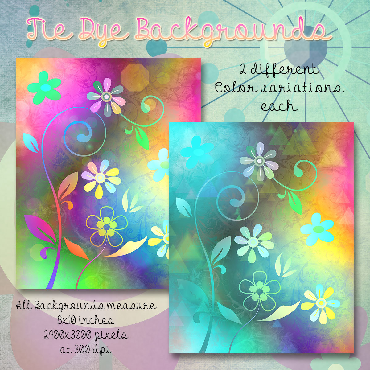 Tie-Dye Backgrounds by N/A