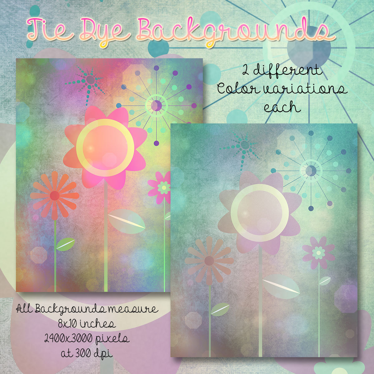 Tie-Dye Backgrounds by N/A