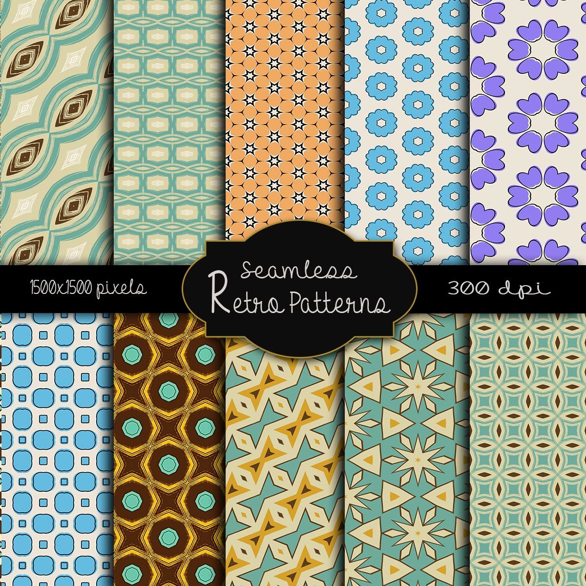 MR-Seamless Retro Patterns by N/A