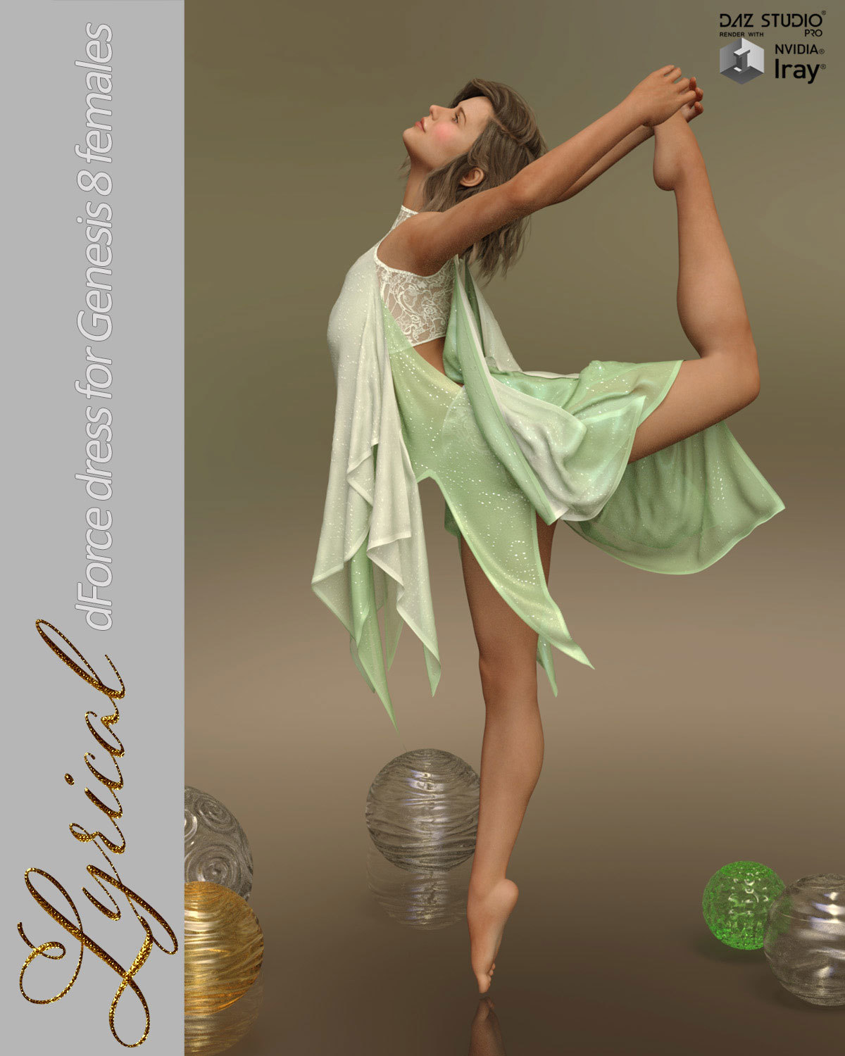Lyrical dForce dress for Genesis 8 Females by N/A