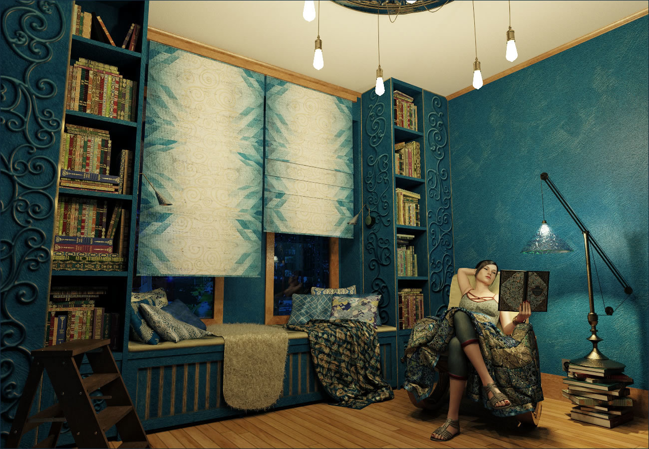 In a Blue Study by N/A