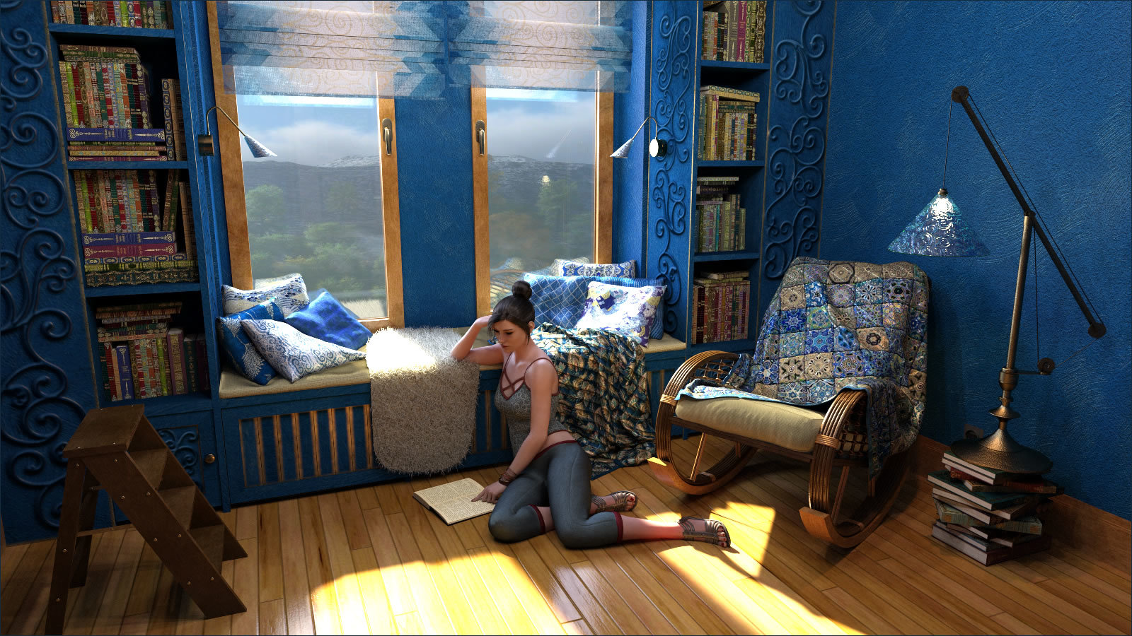 In a Blue Study by N/A