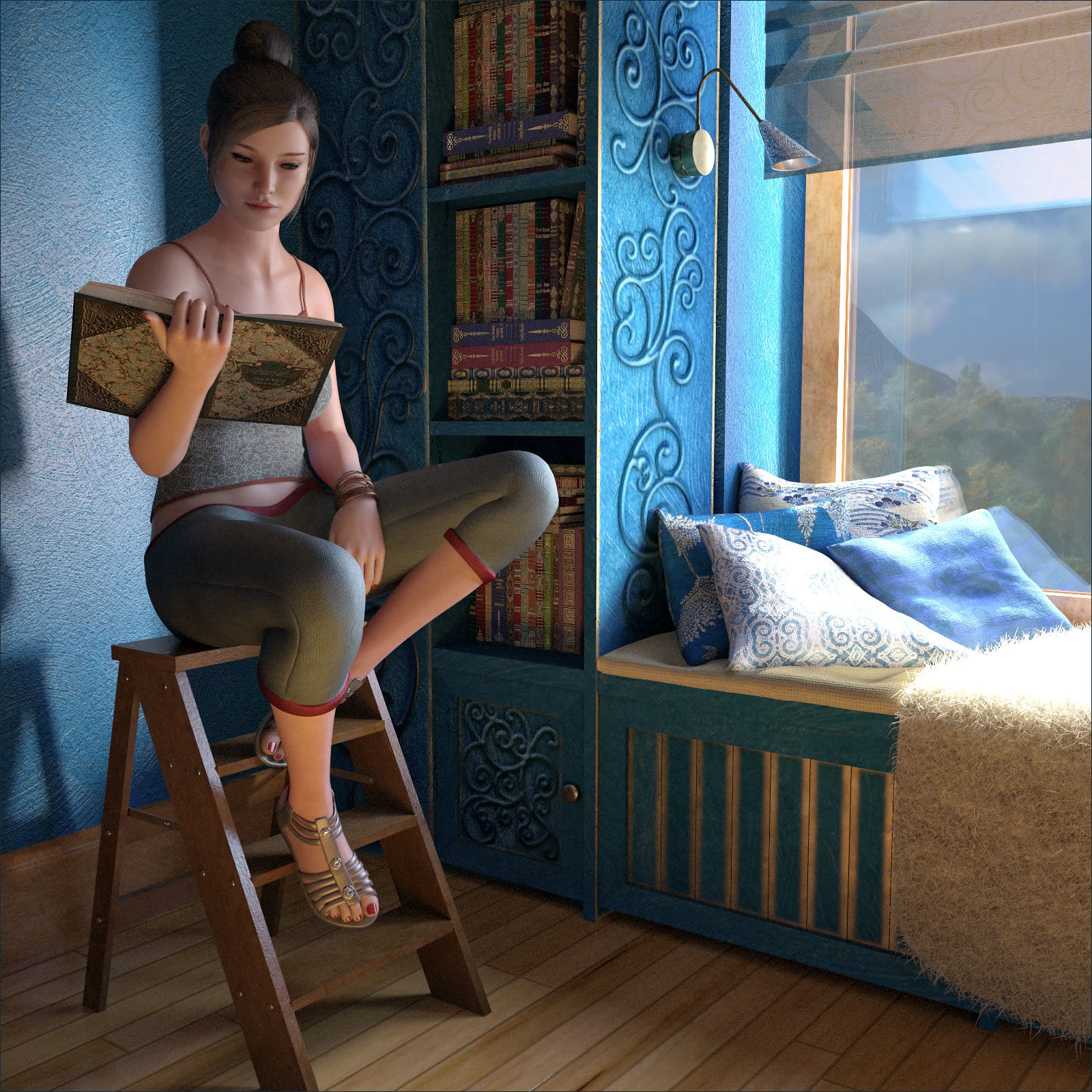 In a Blue Study by N/A