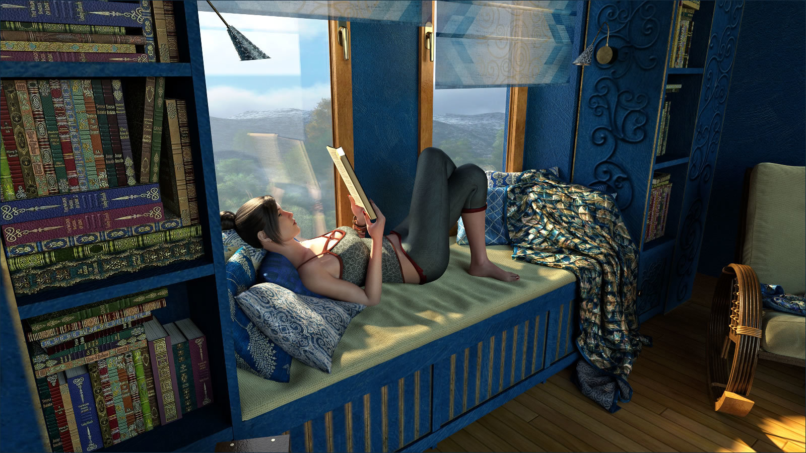 In a Blue Study by N/A