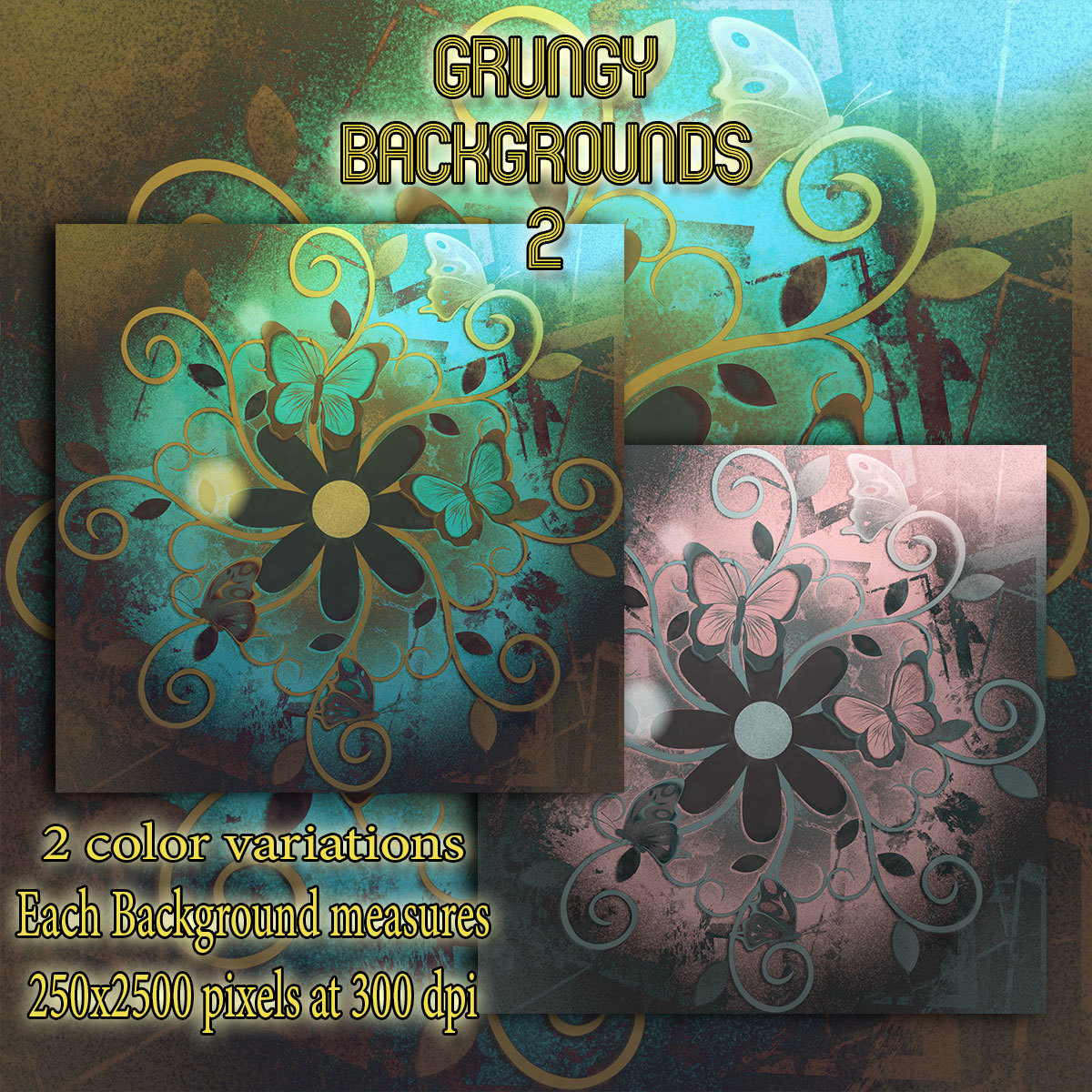 Grungy Backgrounds 2 by N/A