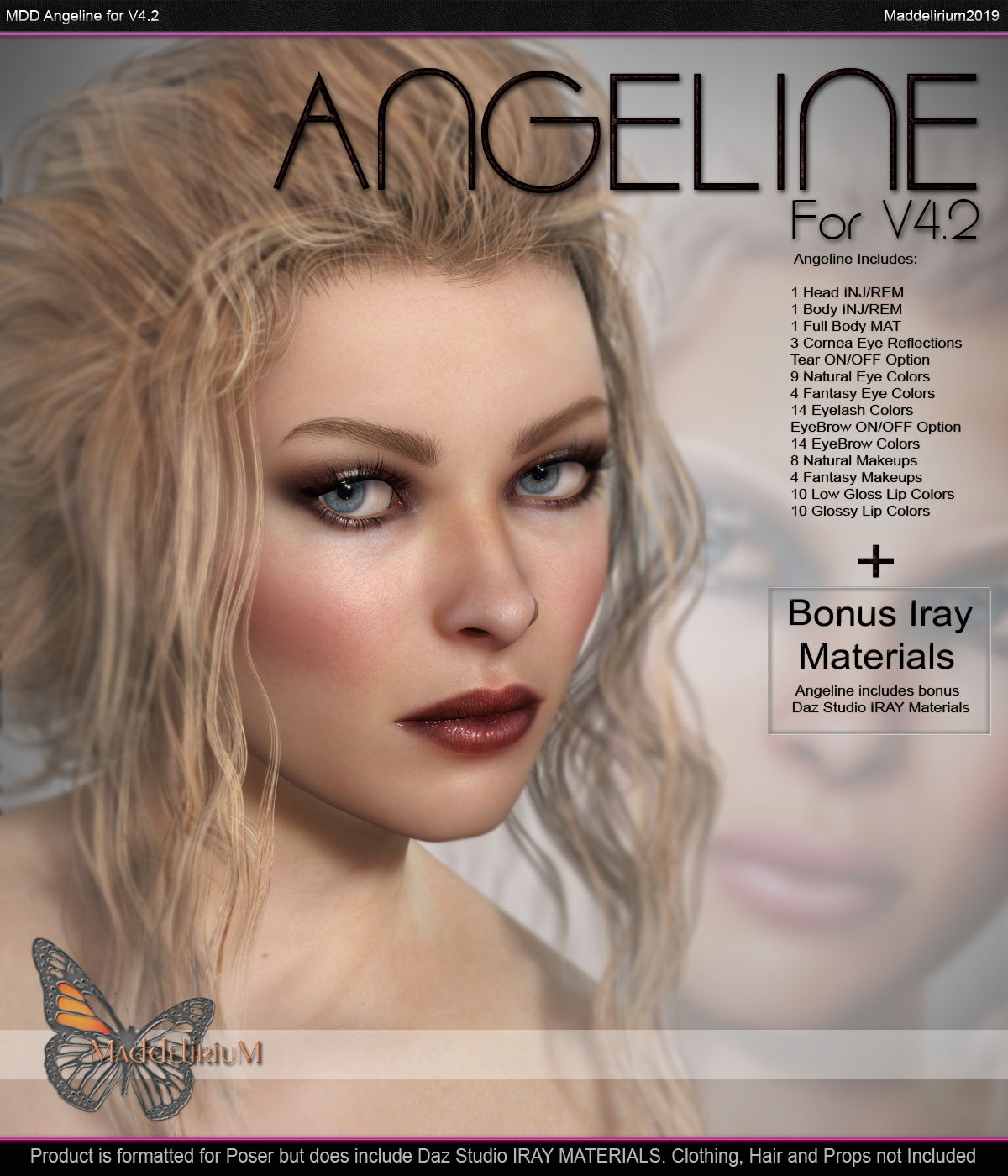MDD Angeline For V4.2 + Bonus IRAY Materials by N/A