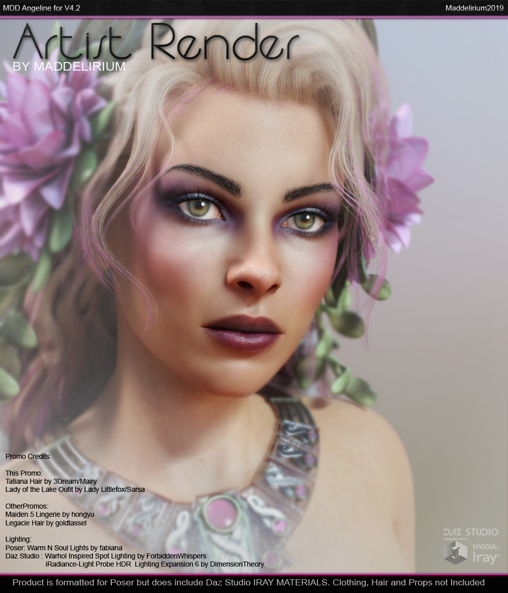 MDD Angeline For V4.2 + Bonus IRAY Materials by N/A