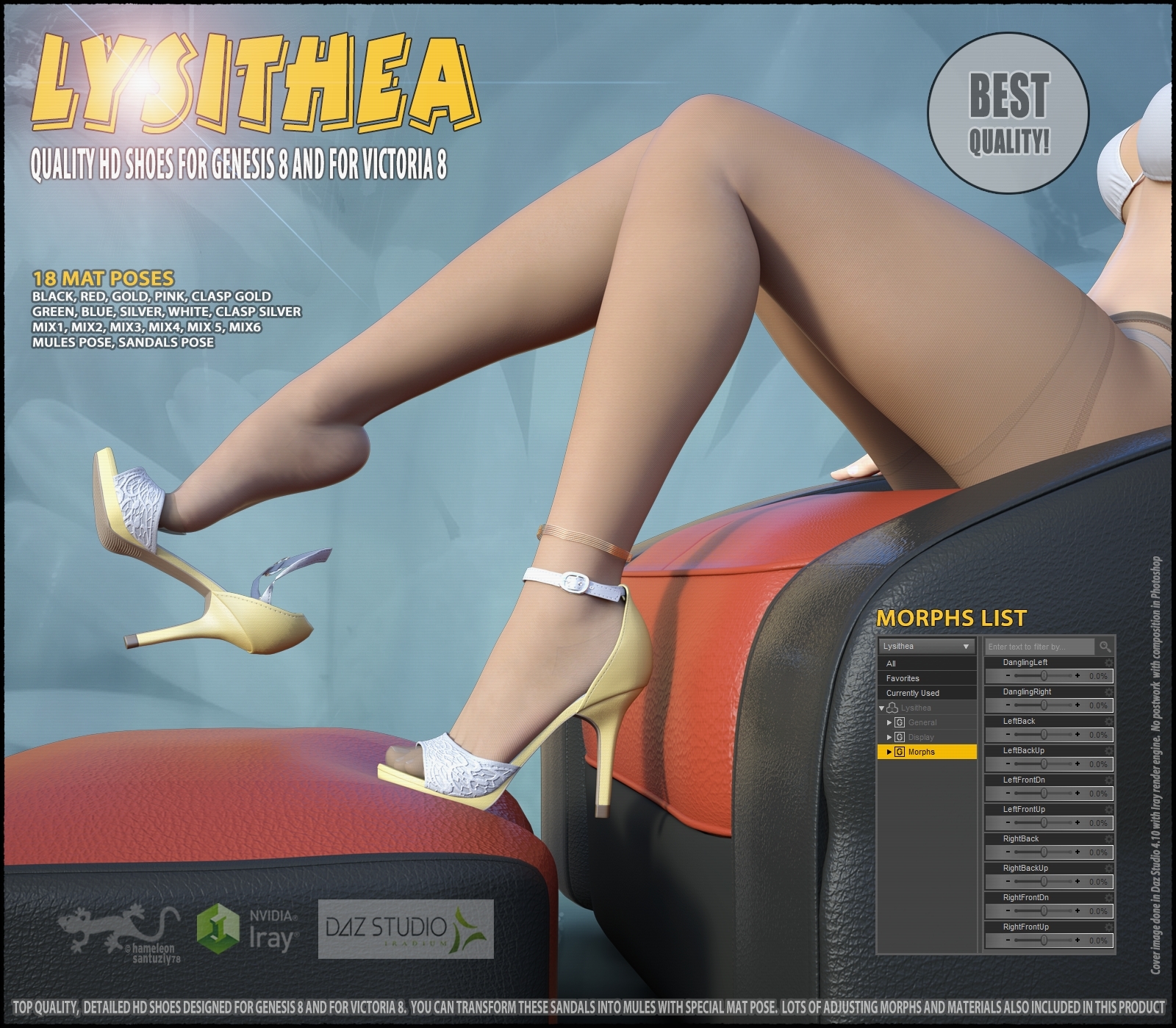 Lysithea Shoes - for Genesis 8 and Victoria 8 by N/A