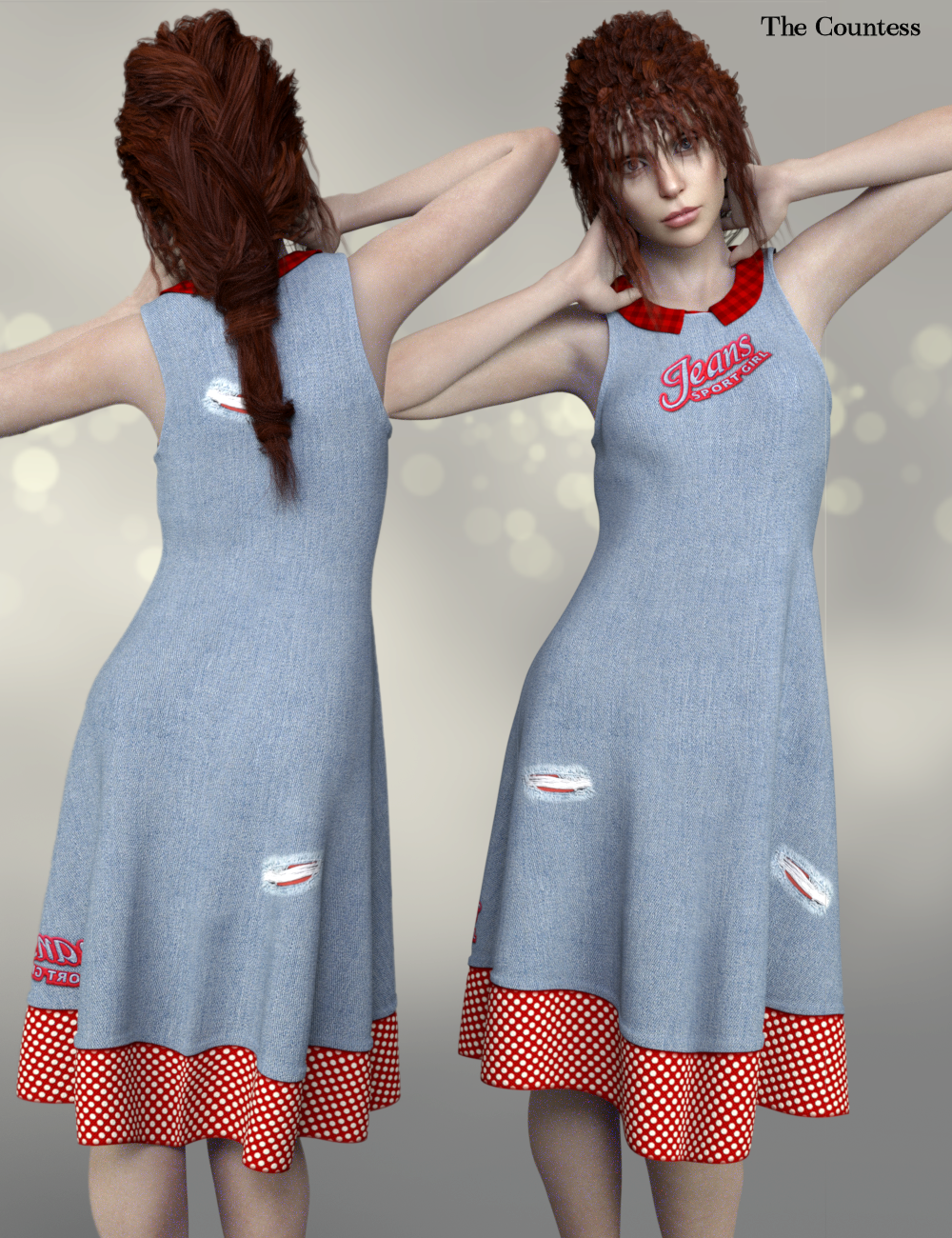 dForce Quadra Dress for Genesis 8 Female by N/A