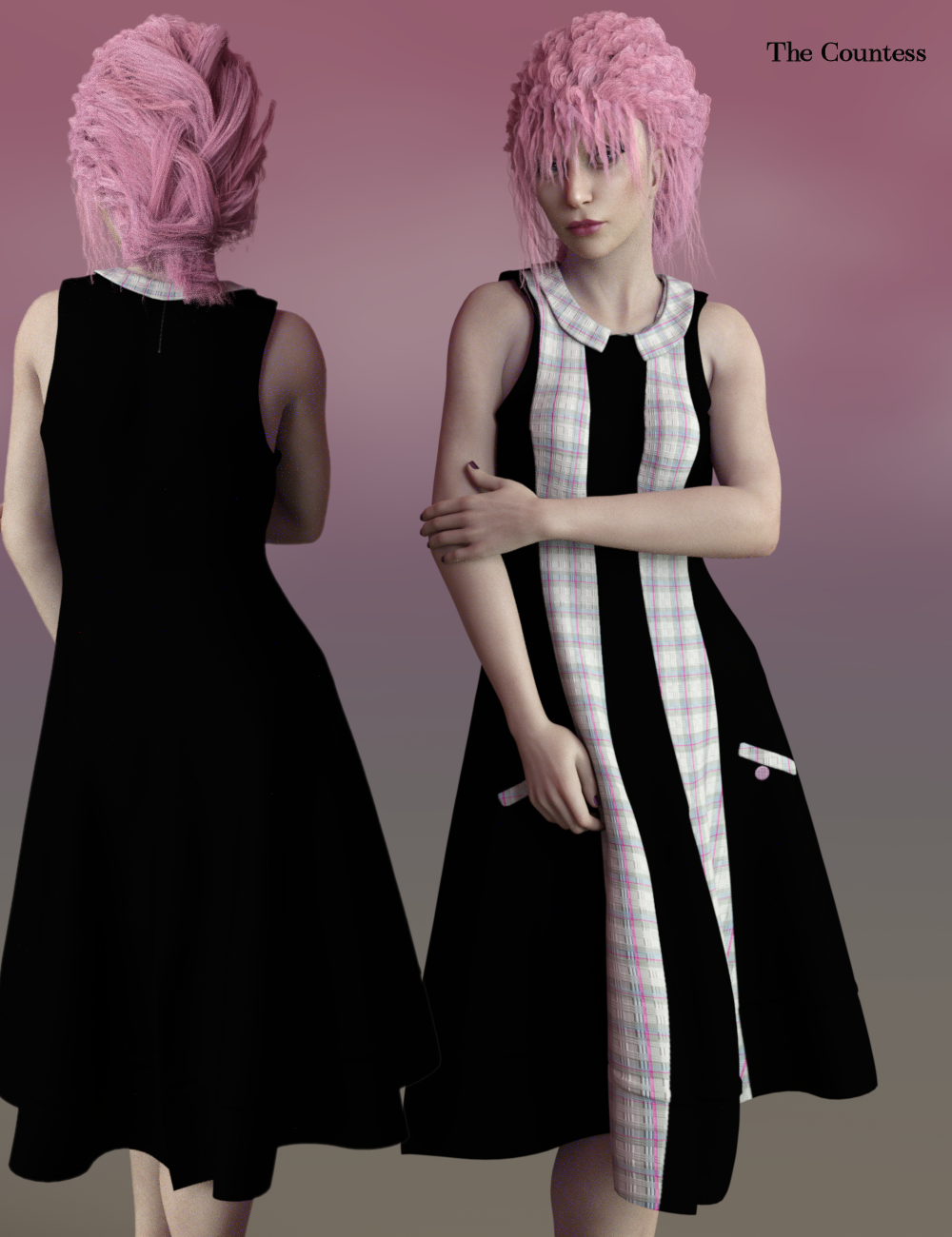 dForce Quadra Dress for Genesis 8 Female by N/A