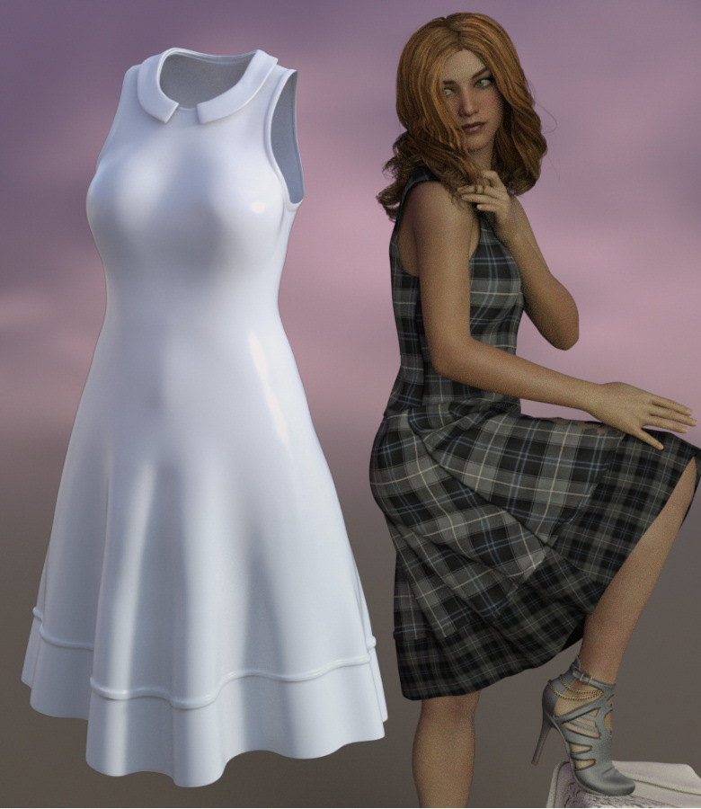 dForce Quadra Dress for Genesis 8 Female by N/A