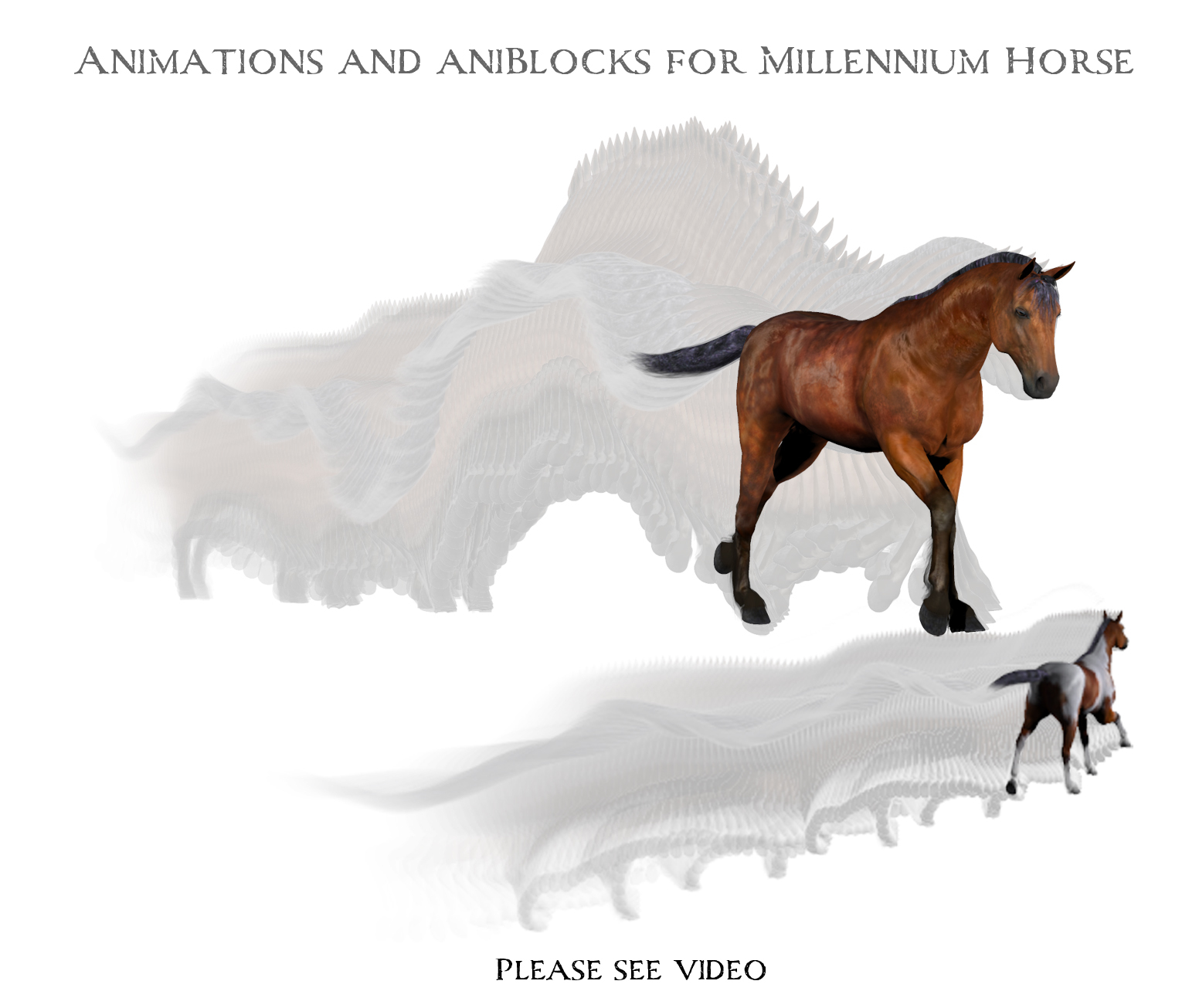Animations for Millennium Horse - Poser and Daz Studio by N/A