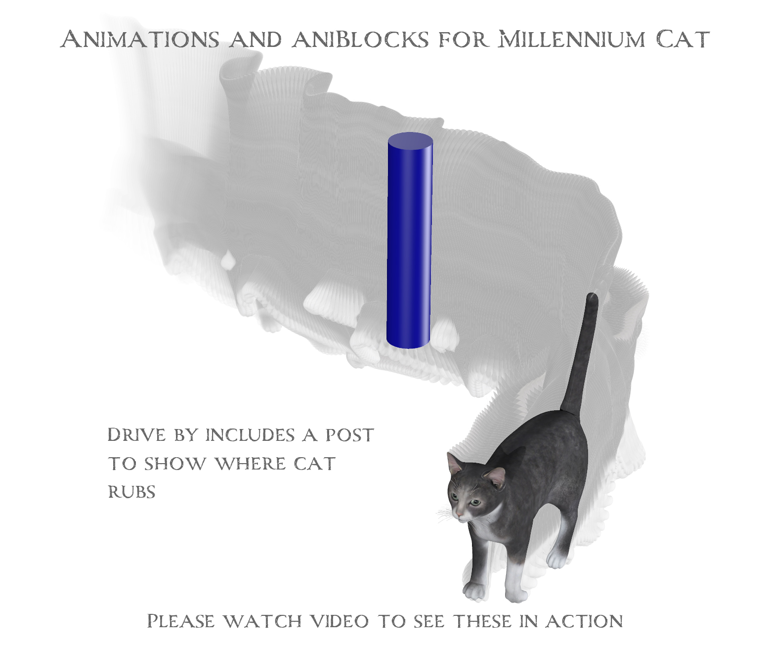 Animations for Millennium Cat - Poser and Daz Studio by N/A