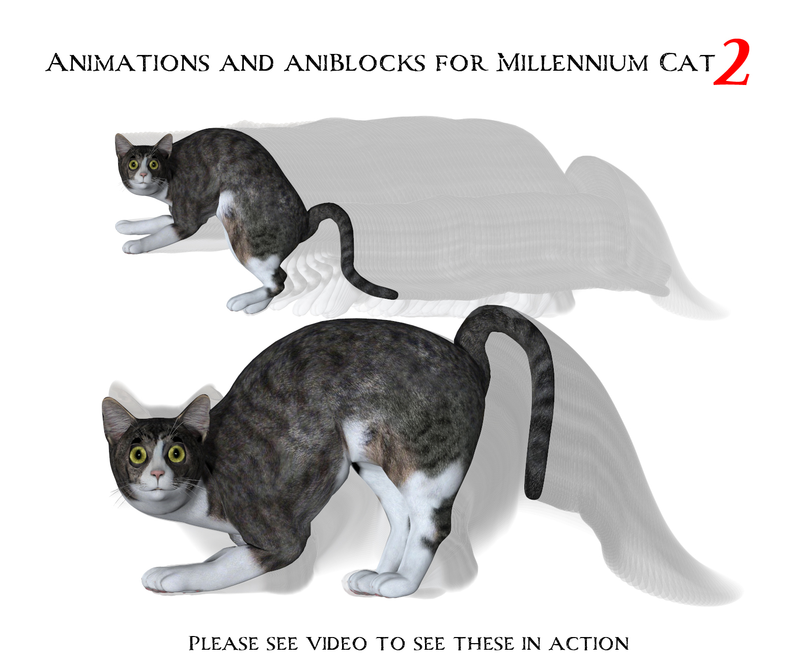 Animations and aniBlocks for Millennium Cat 2 by N/A