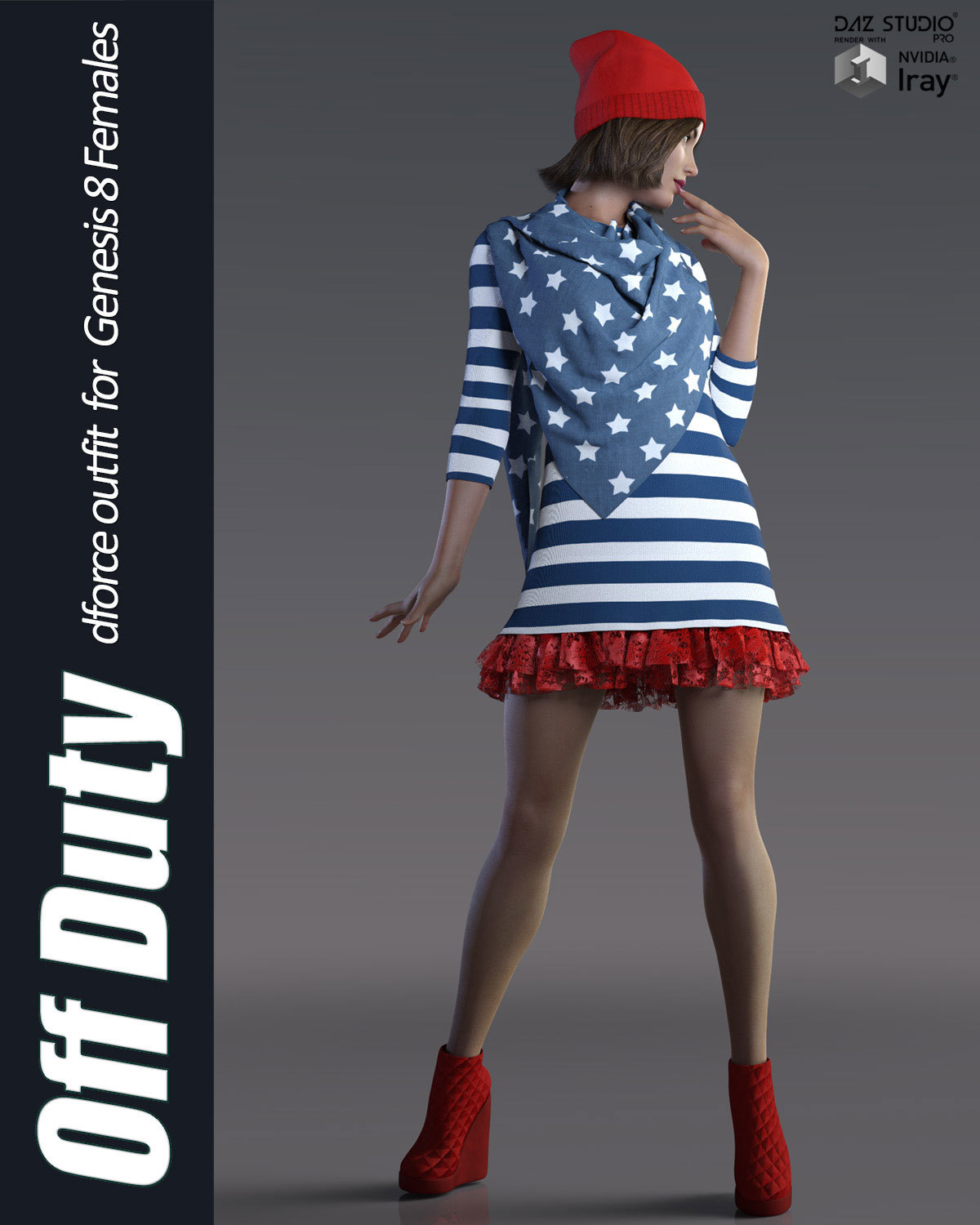 Off Duty dForce outfit for Genesis 8 Female(s) by N/A
