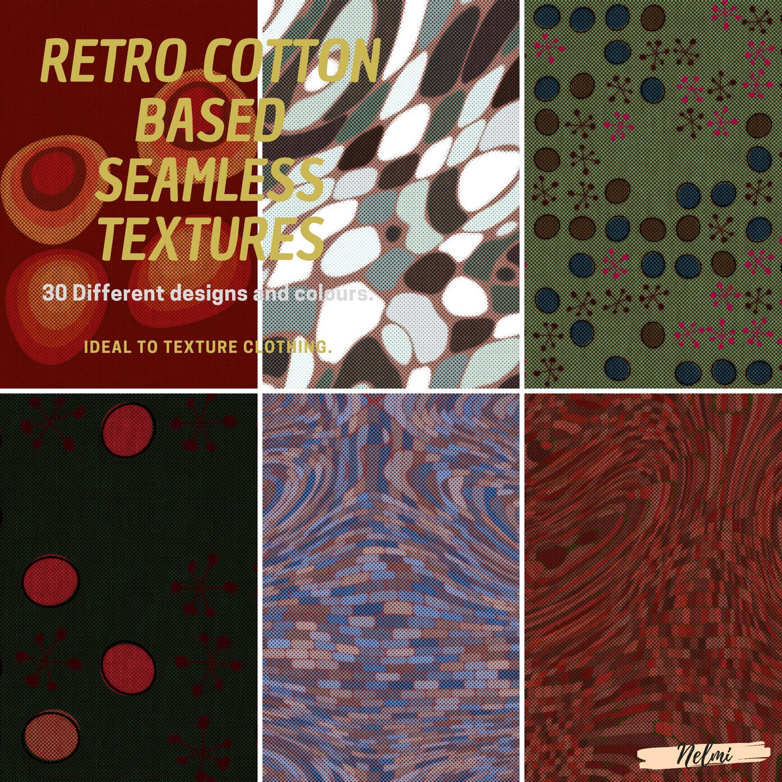 30 Retro Cotton Based Seamless Textures by N/A