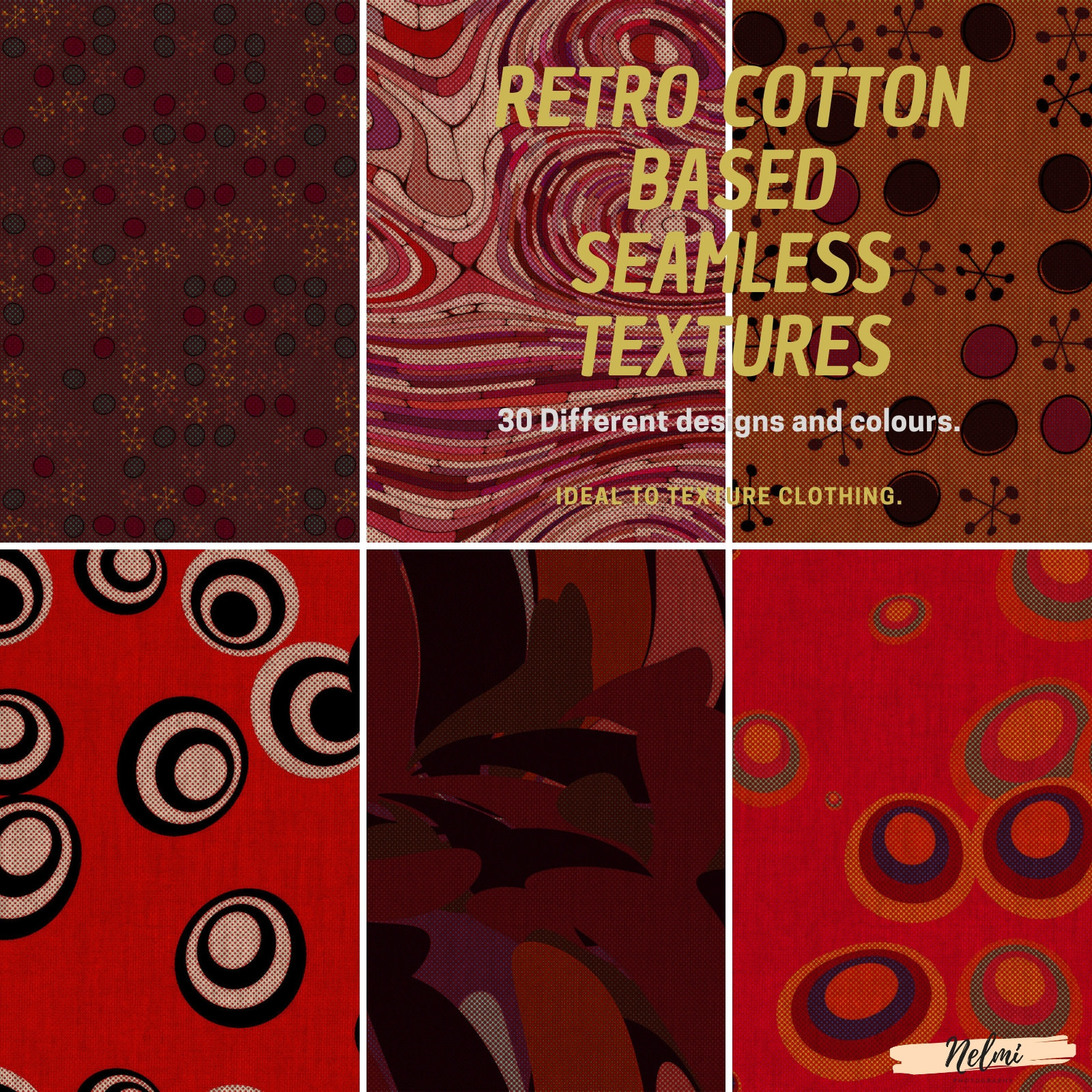30 Retro Cotton Based Seamless Textures by N/A