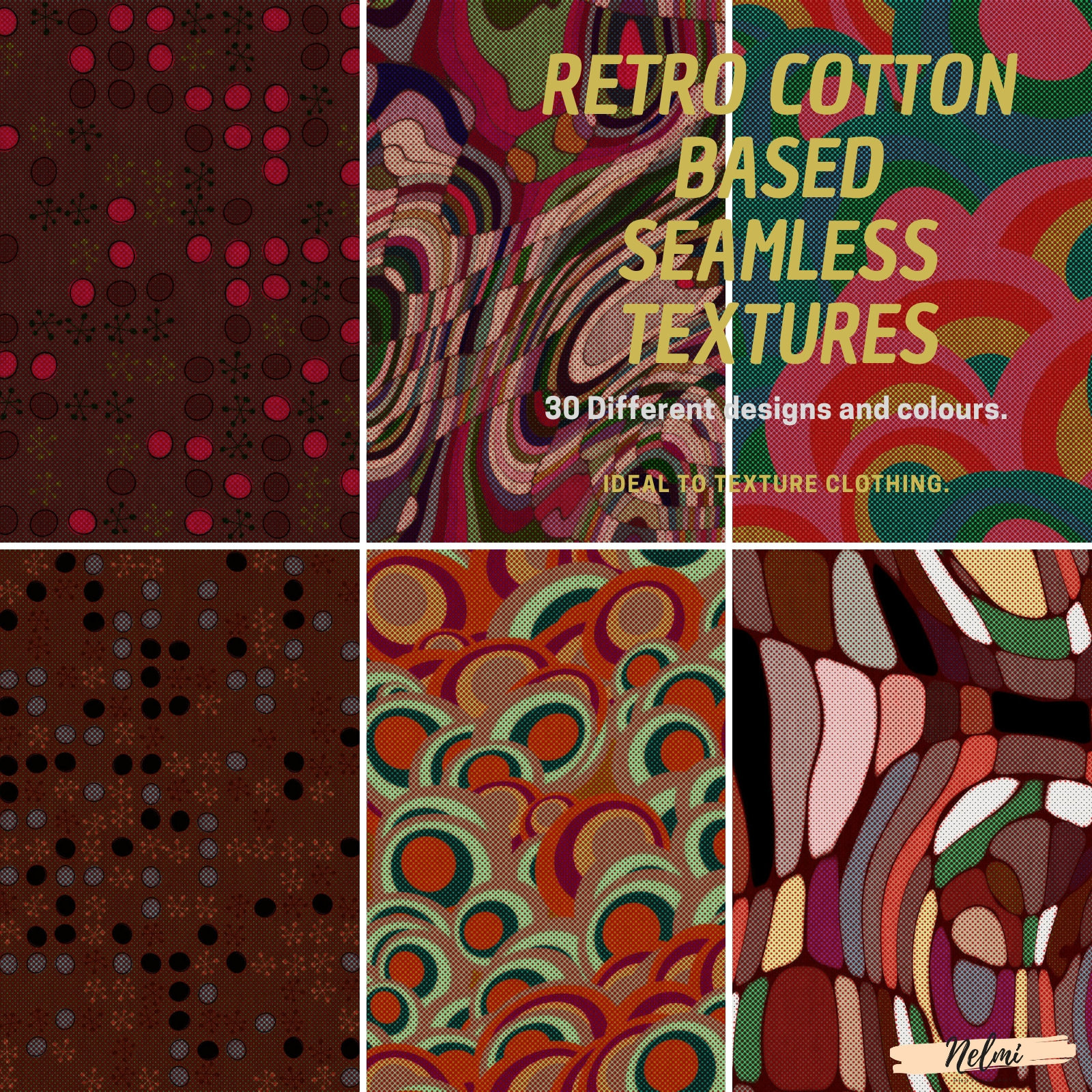 30 Retro Cotton Based Seamless Textures by N/A