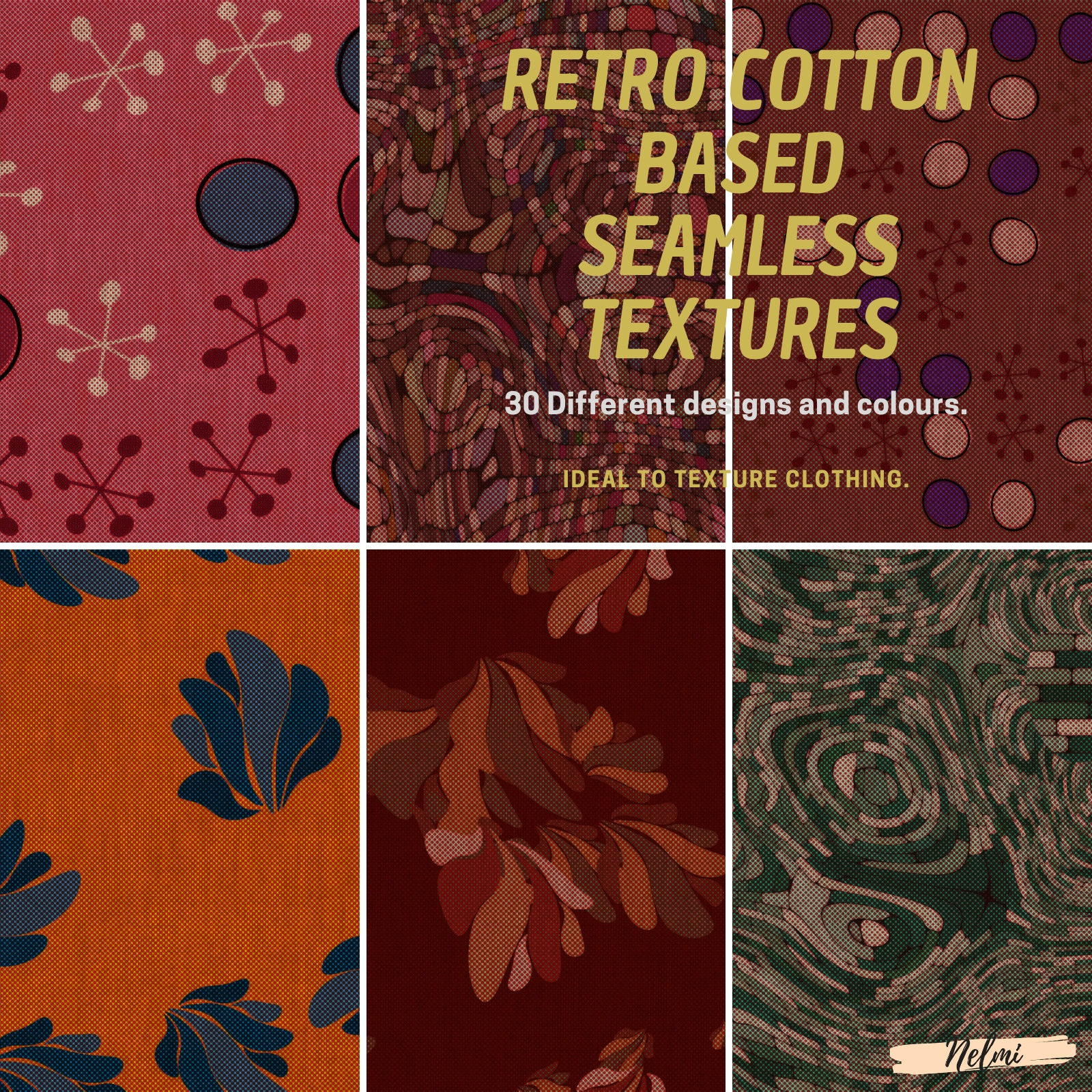 30 Retro Cotton Based Seamless Textures by N/A