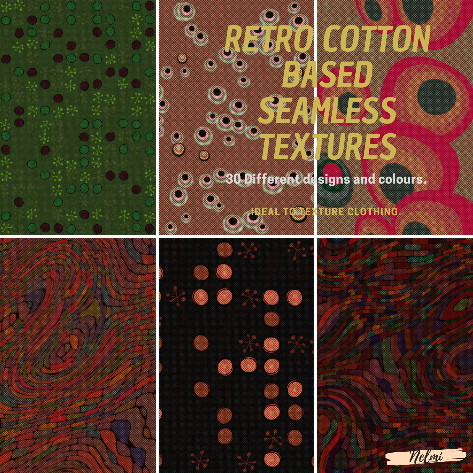 30 Retro Cotton Based Seamless Textures by N/A
