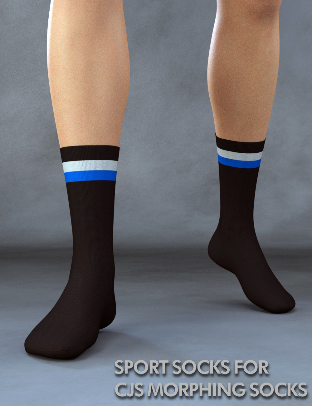 Sport Socks Add On for CJ Morphing Socks for Genesis 8 and 3 by N/A