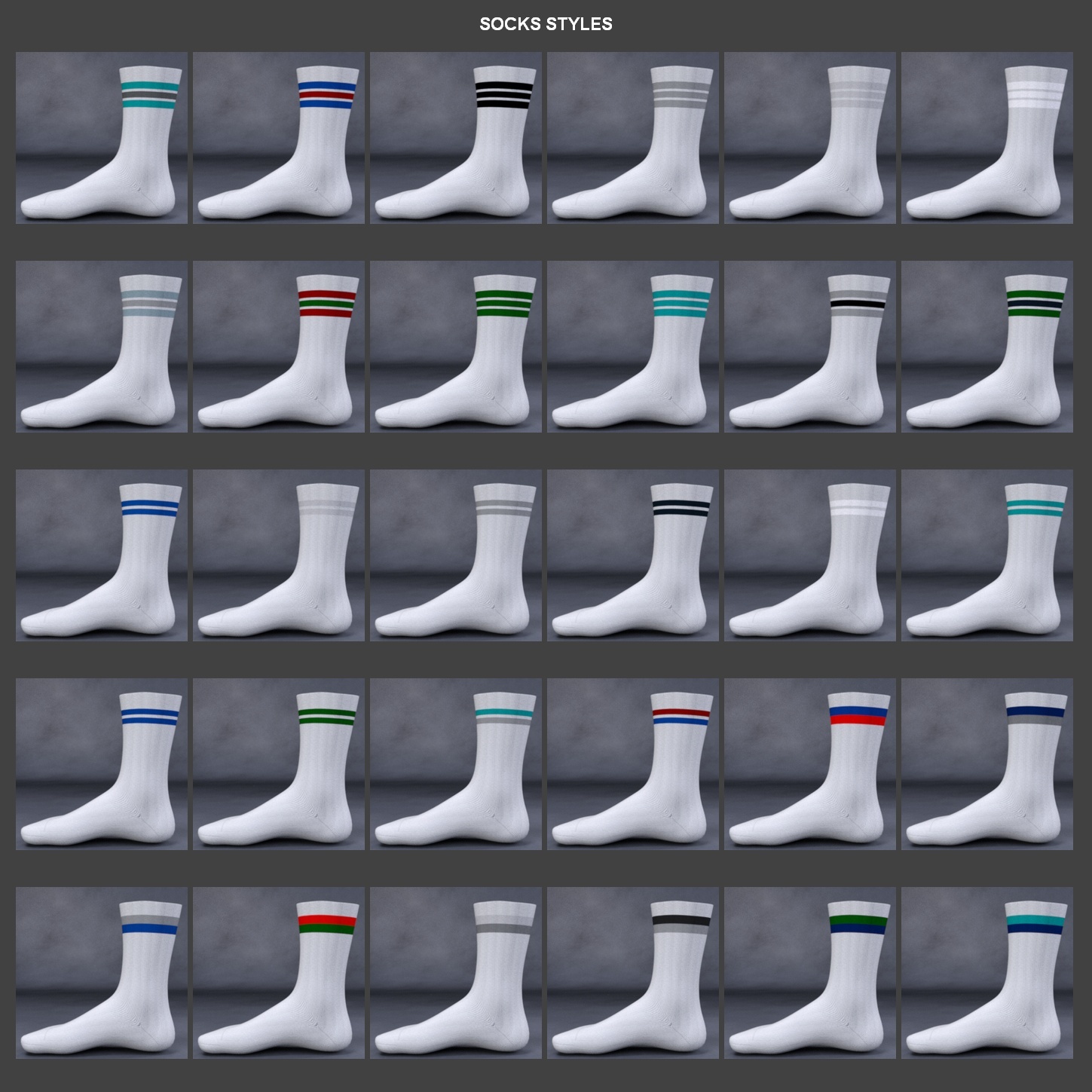 Sport Socks Add On for CJ Morphing Socks for Genesis 8 and 3 by N/A