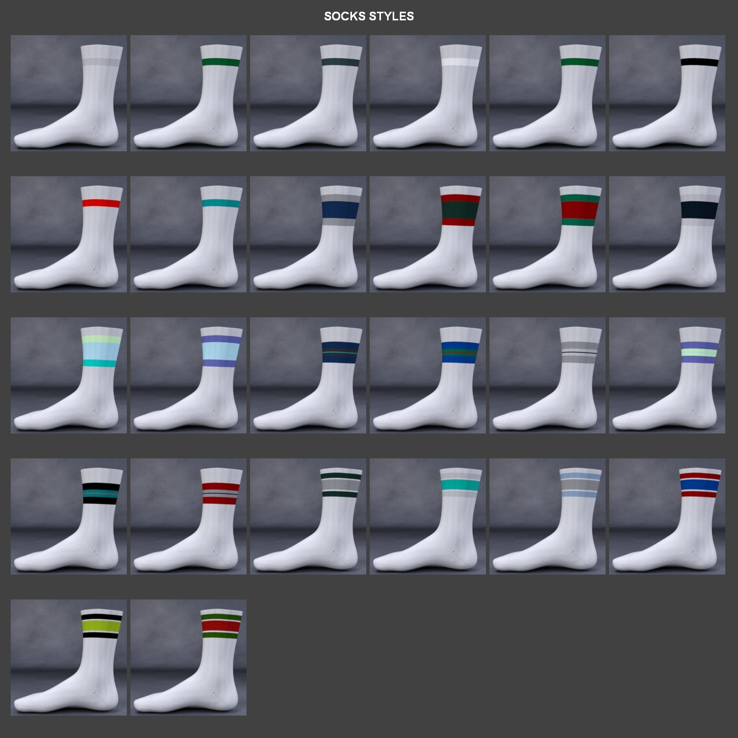 Sport Socks Add On for CJ Morphing Socks for Genesis 8 and 3 by N/A