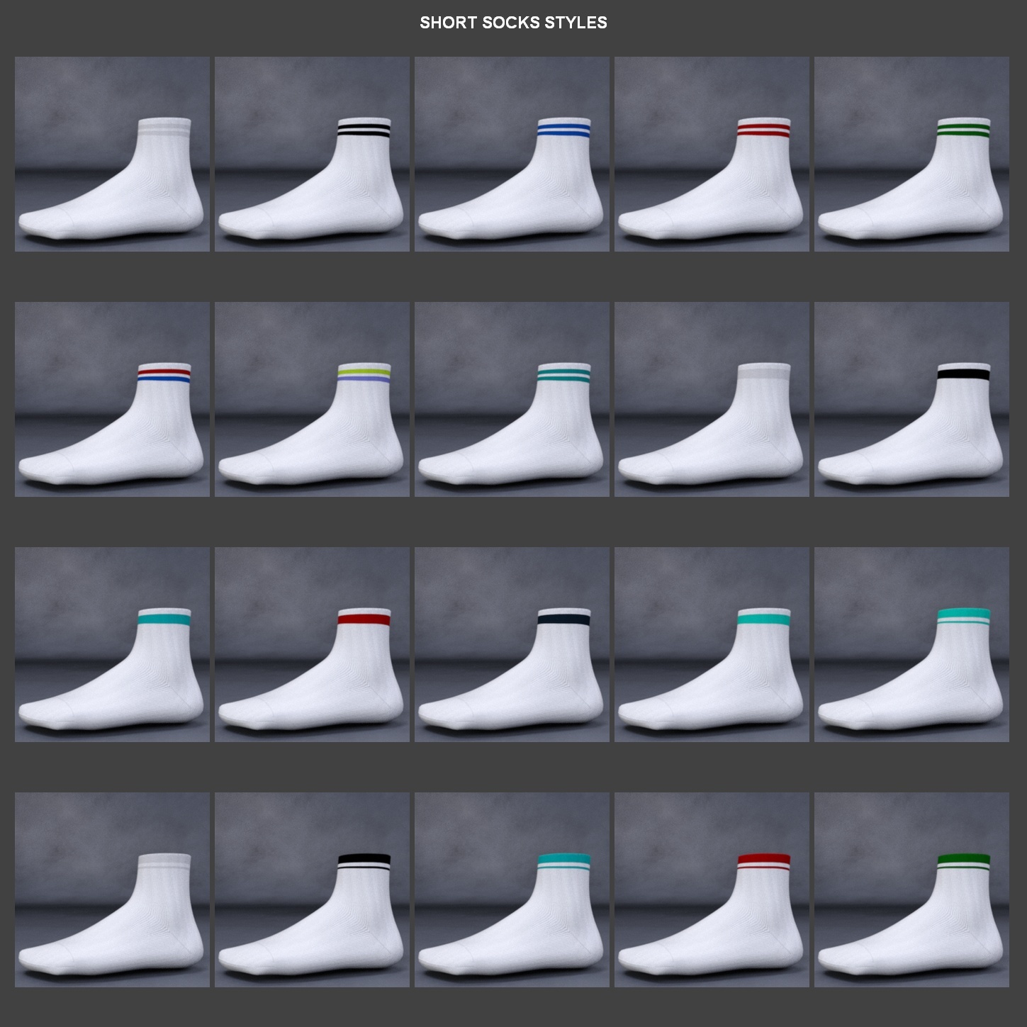 Sport Socks Add On for CJ Morphing Socks for Genesis 8 and 3 by N/A