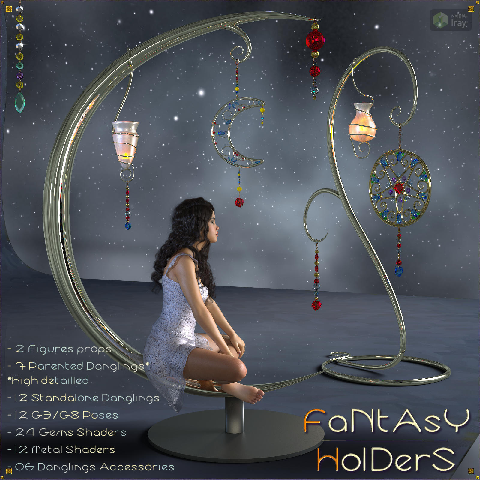 Fantasy Holders - Props & Poses for G8 and G3 - DAZ by N/A