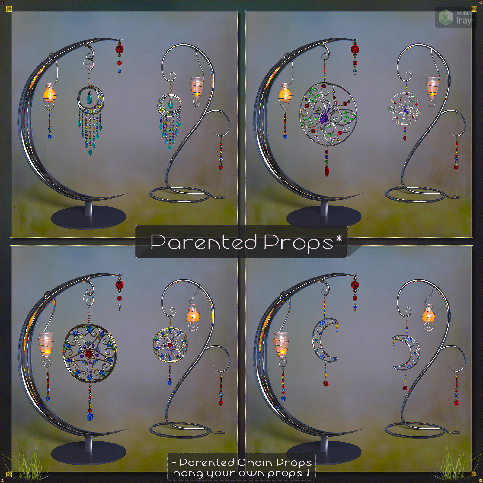 Fantasy Holders - Props & Poses for G8 and G3 - DAZ by N/A