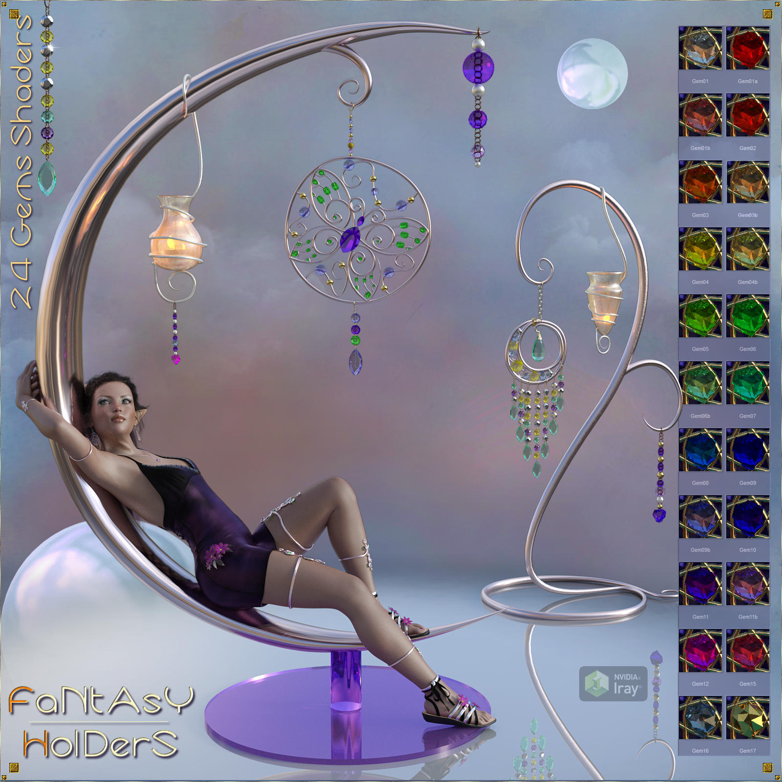 Fantasy Holders - Props & Poses for G8 and G3 - DAZ by N/A