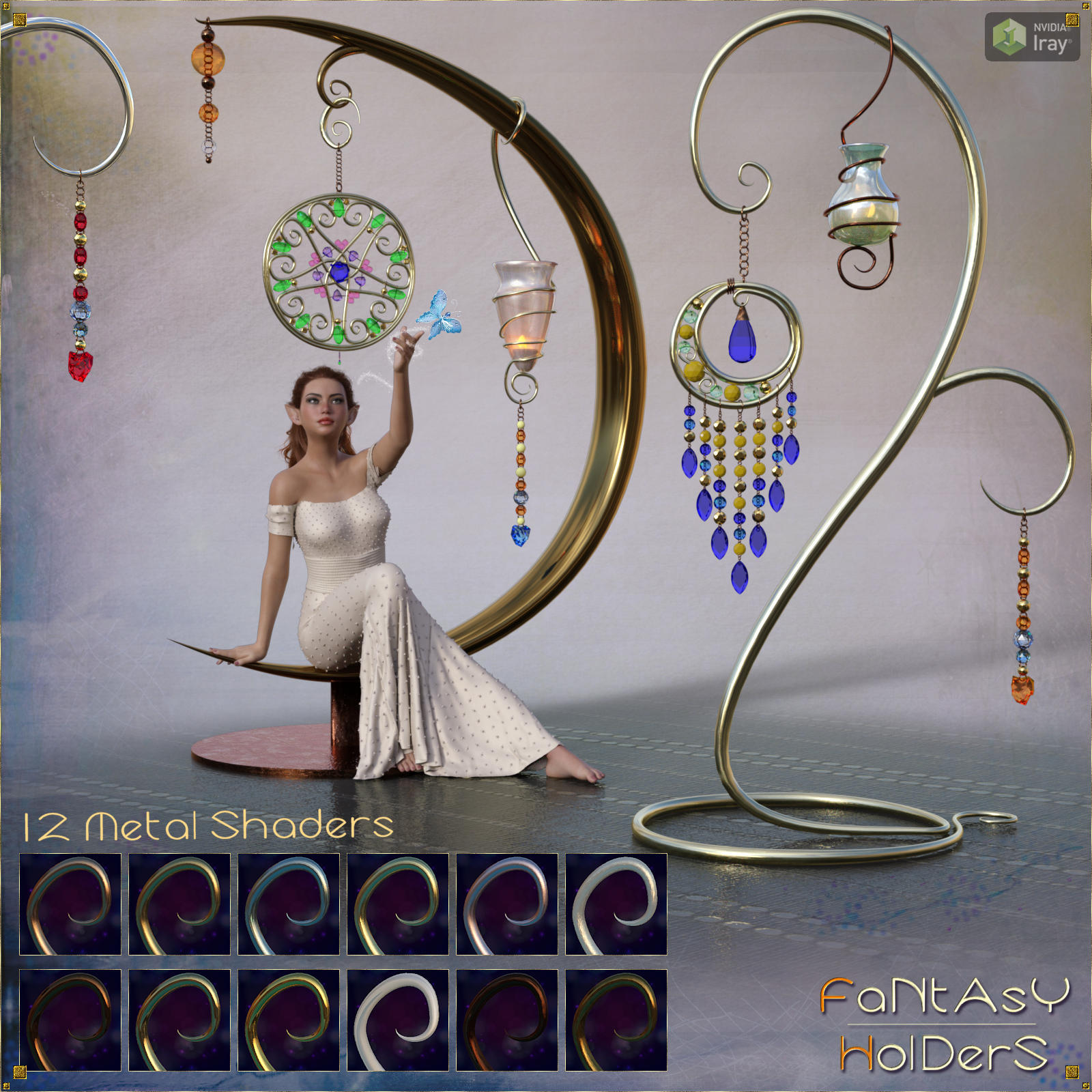 Fantasy Holders - Props & Poses for G8 and G3 - DAZ by N/A
