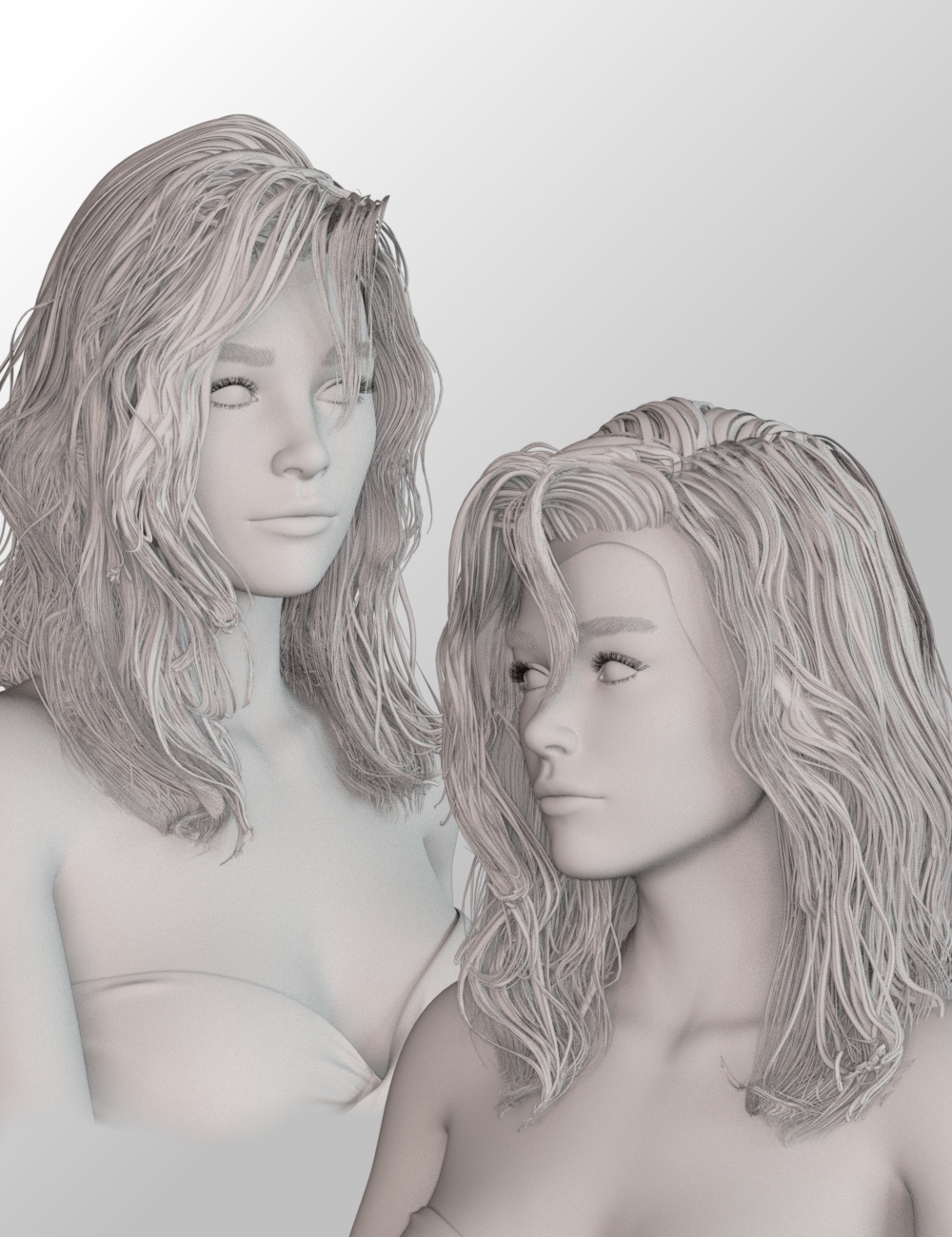 Jenny Wild Summer Hair for Genesis 8 female by N/A