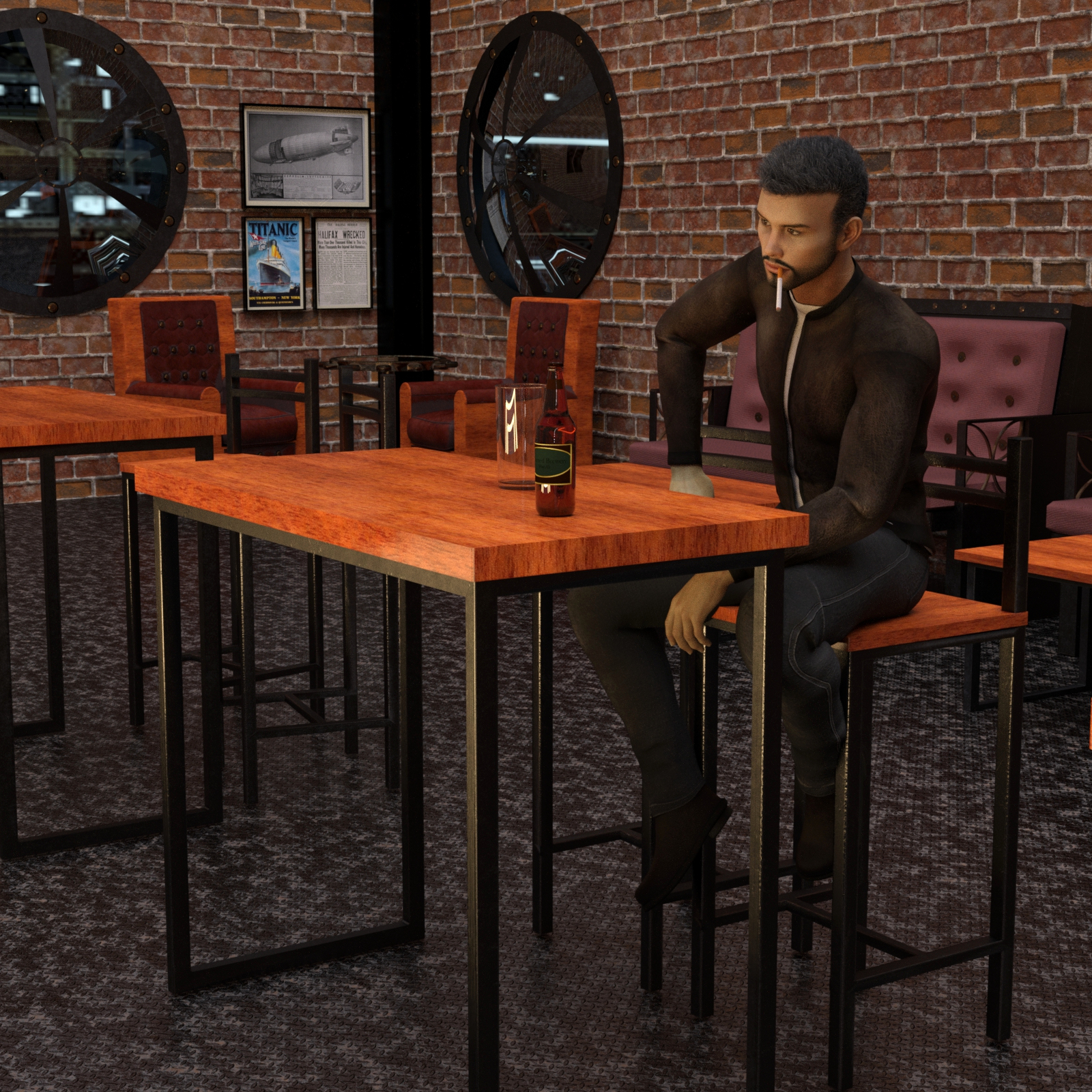Steampunk Bar for DAZ Studio by N/A