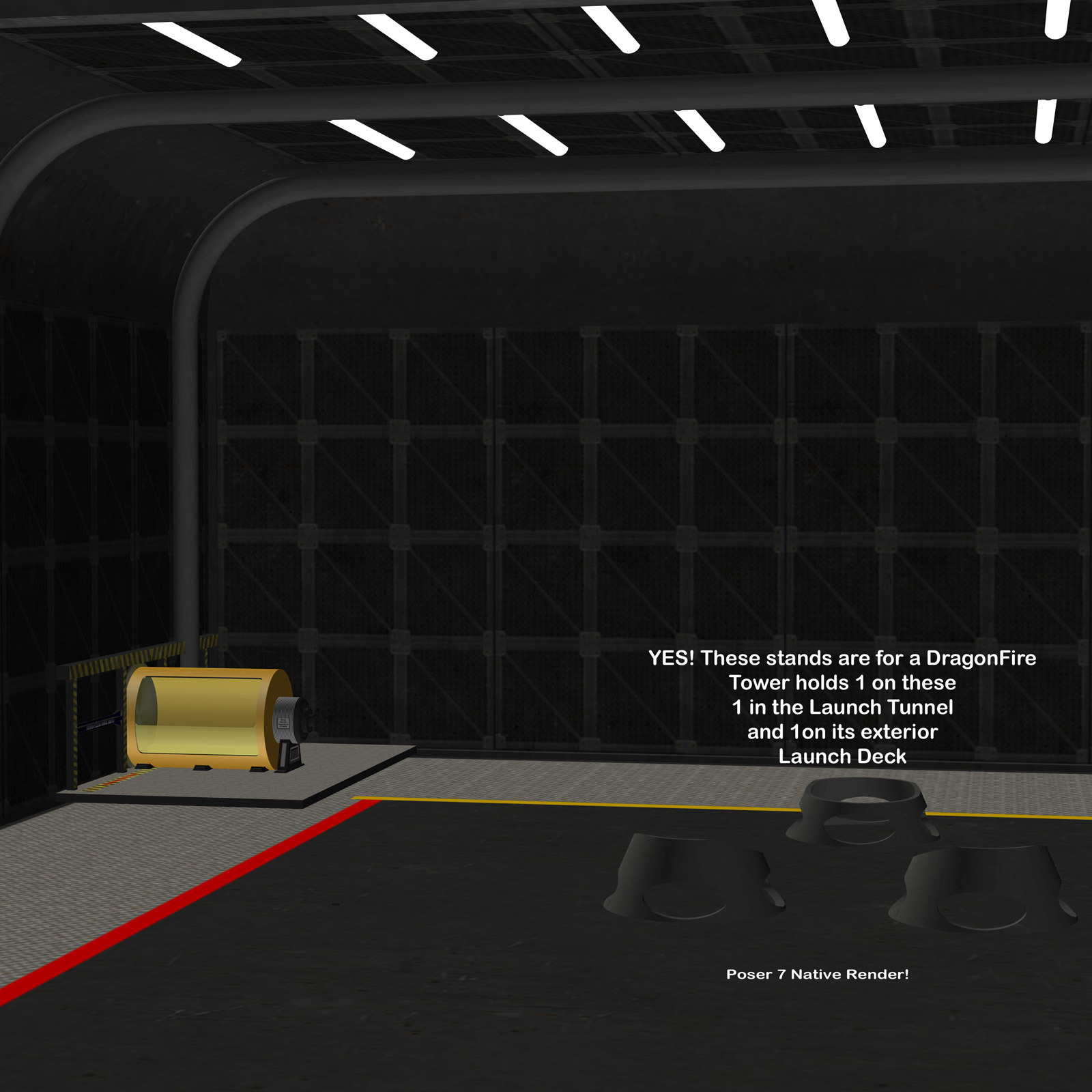 AtoZ DragonFire Launch Tower I v1 for Poser and DS by N/A